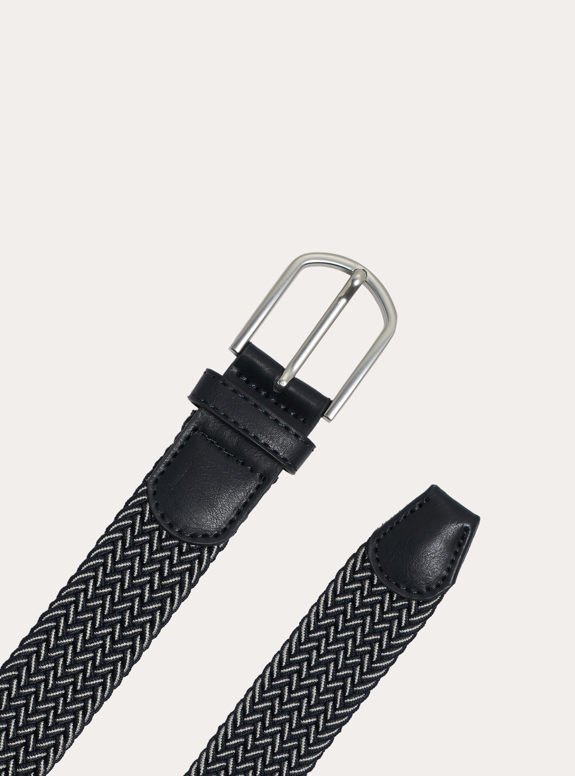 Cintura intrecciata elastica, BL1 BLUE DARK