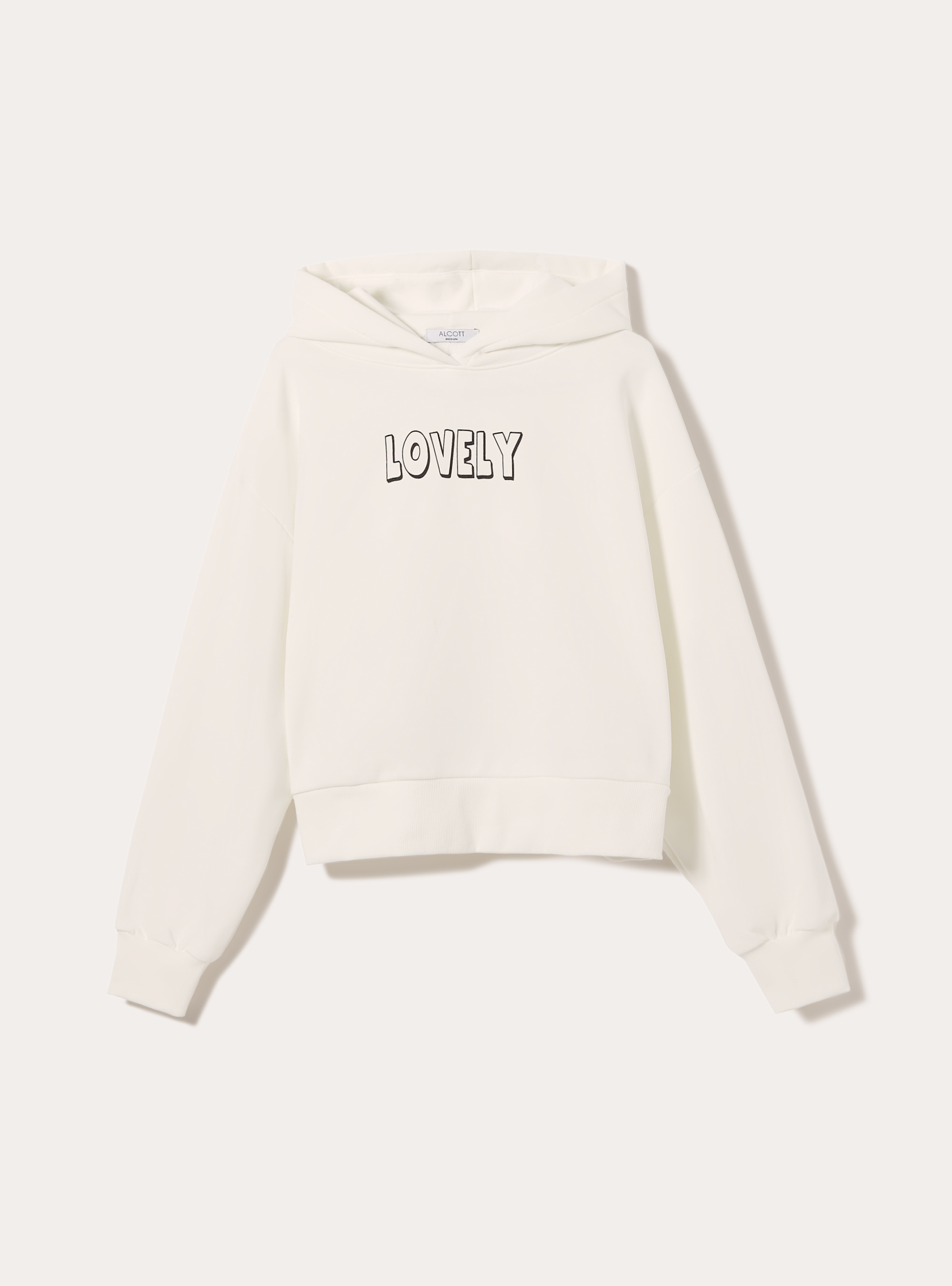 Sweatshirt court avec imprimé Teddy, WH2 WHITE