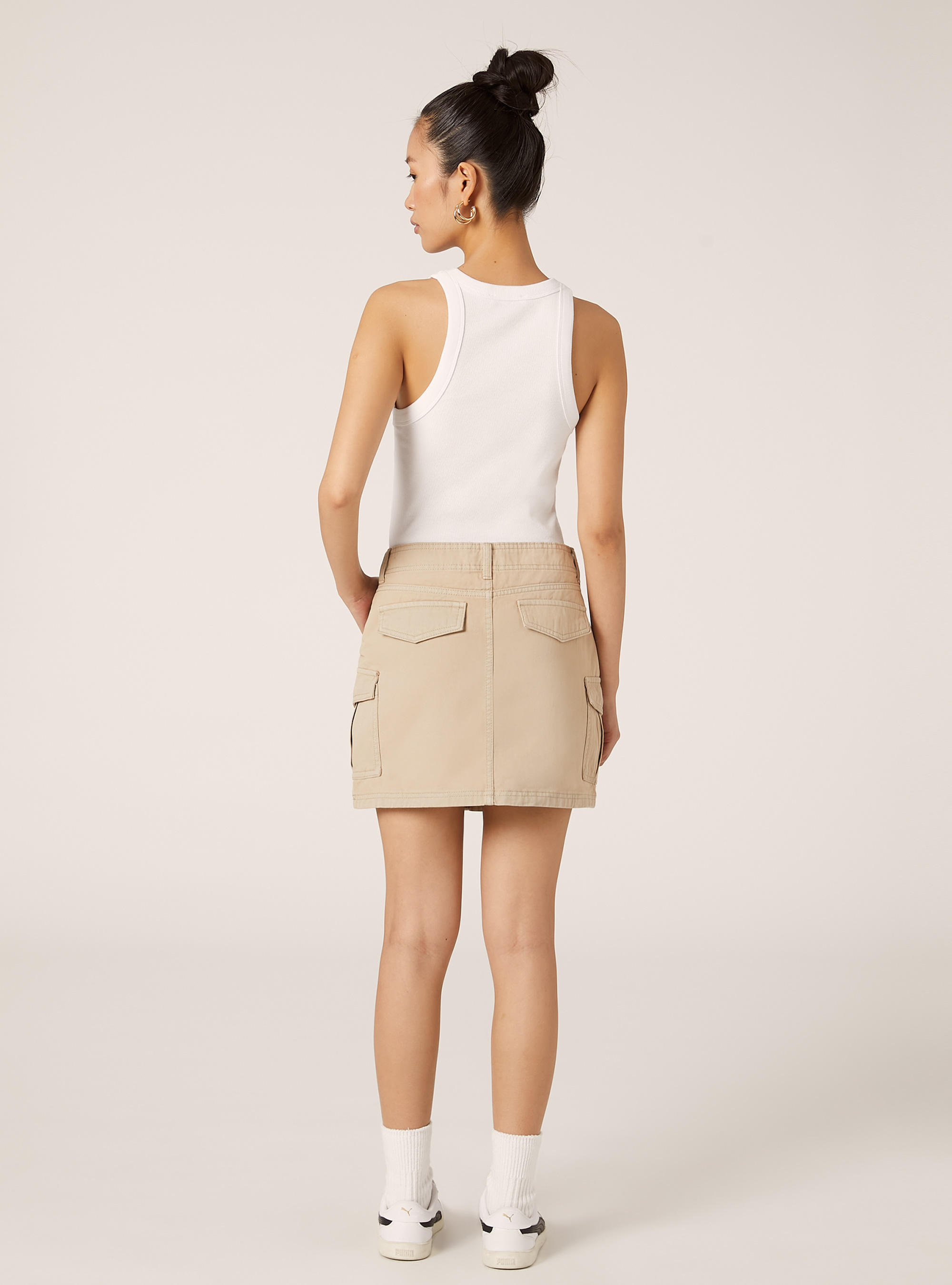 Ripstop cargo miniskirt, BG2 BEIGE MEDIUM