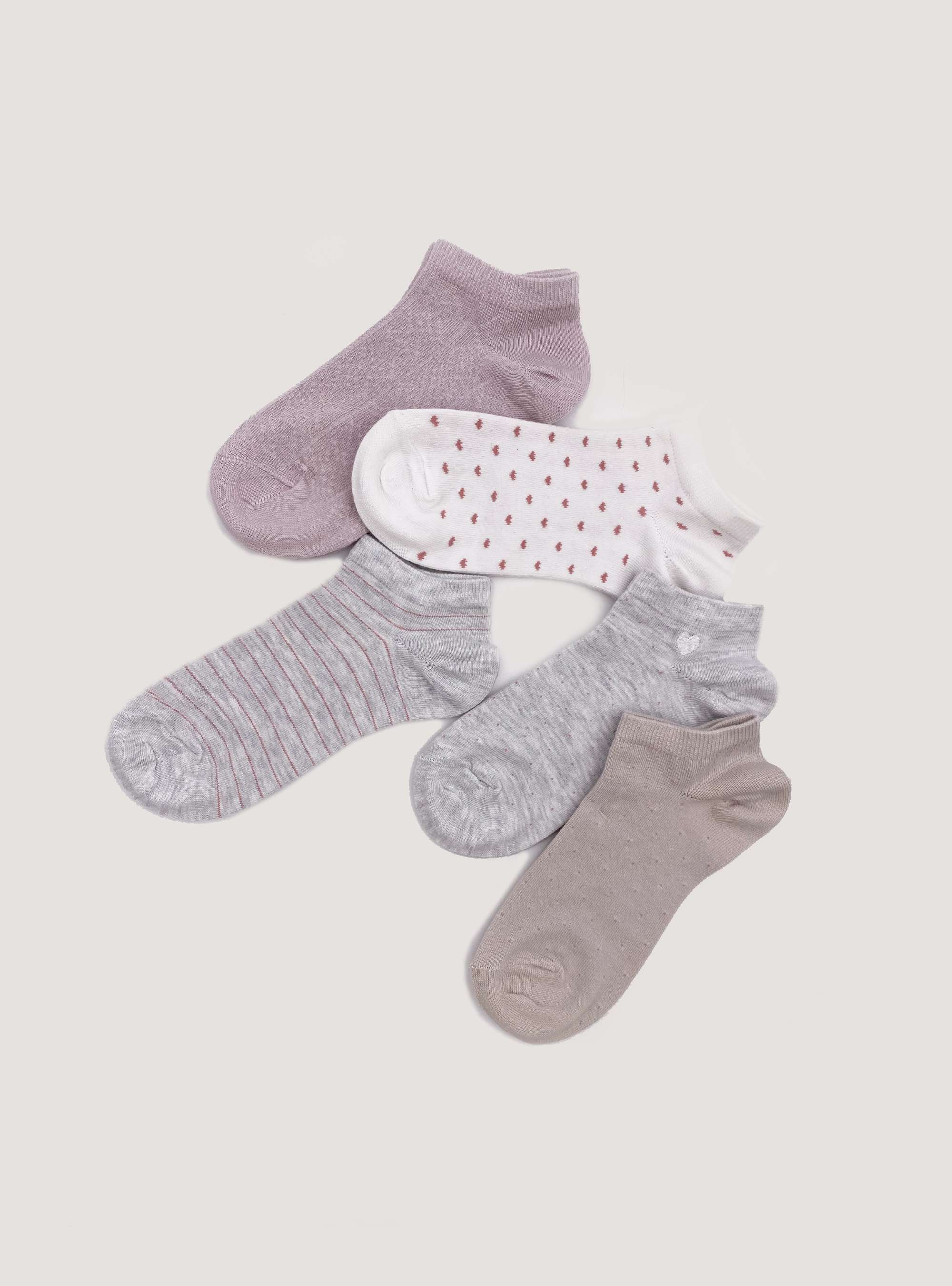 Set of 5 pairs of patterned socks, MULTICOLOR