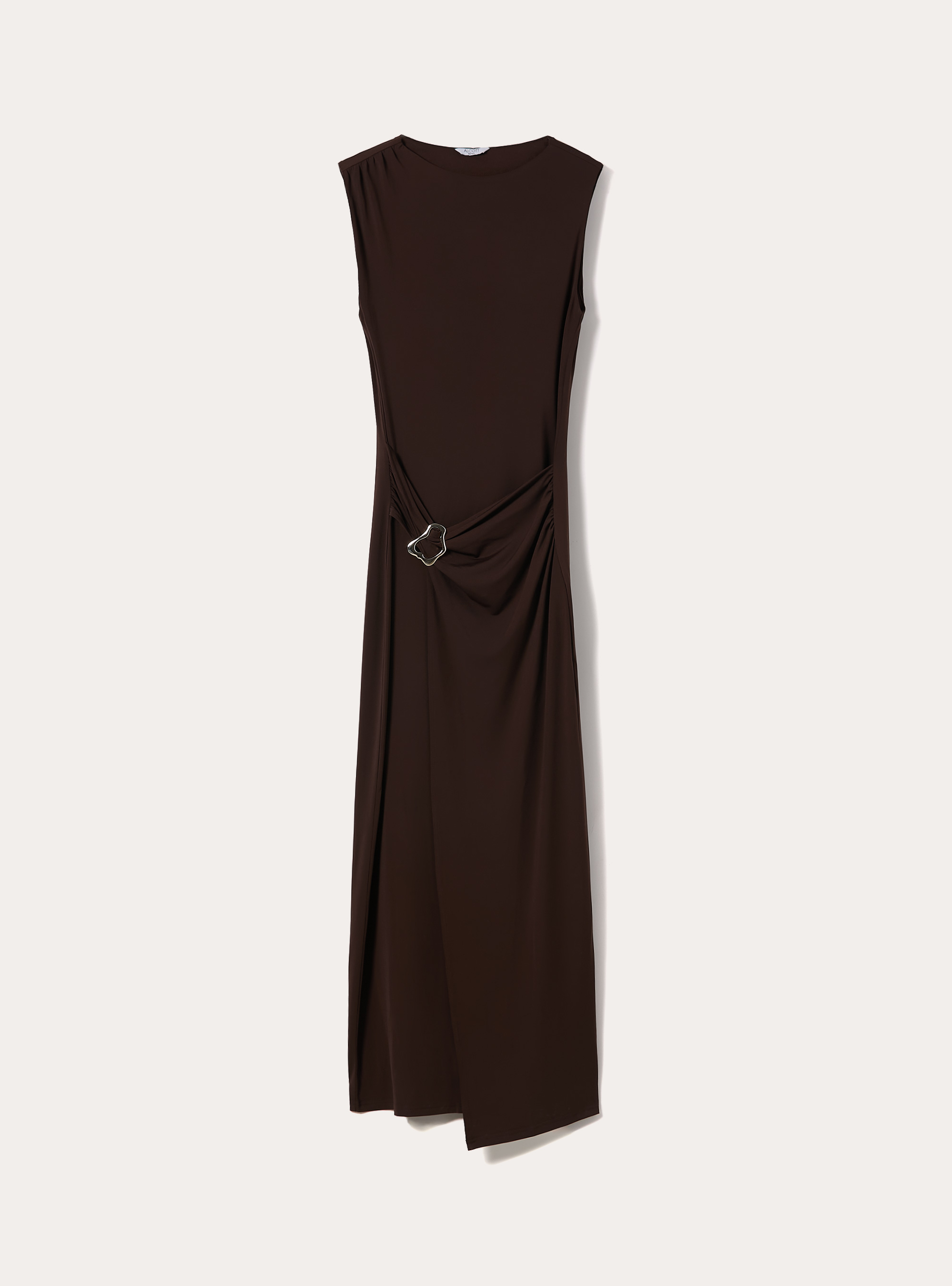Abito midi con dettaglio, BR2 BROWN MEDIUM