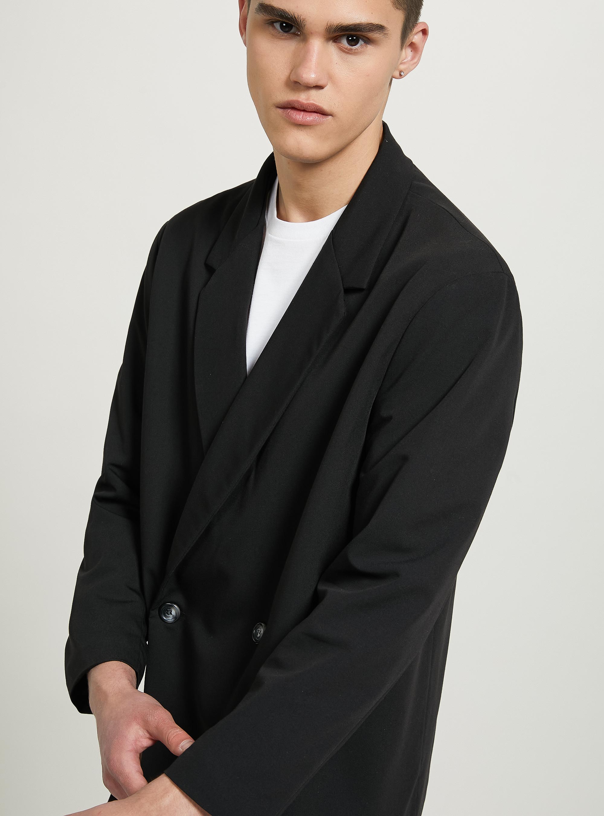 Giacca doppio petto regular fit, BK1 BLACK