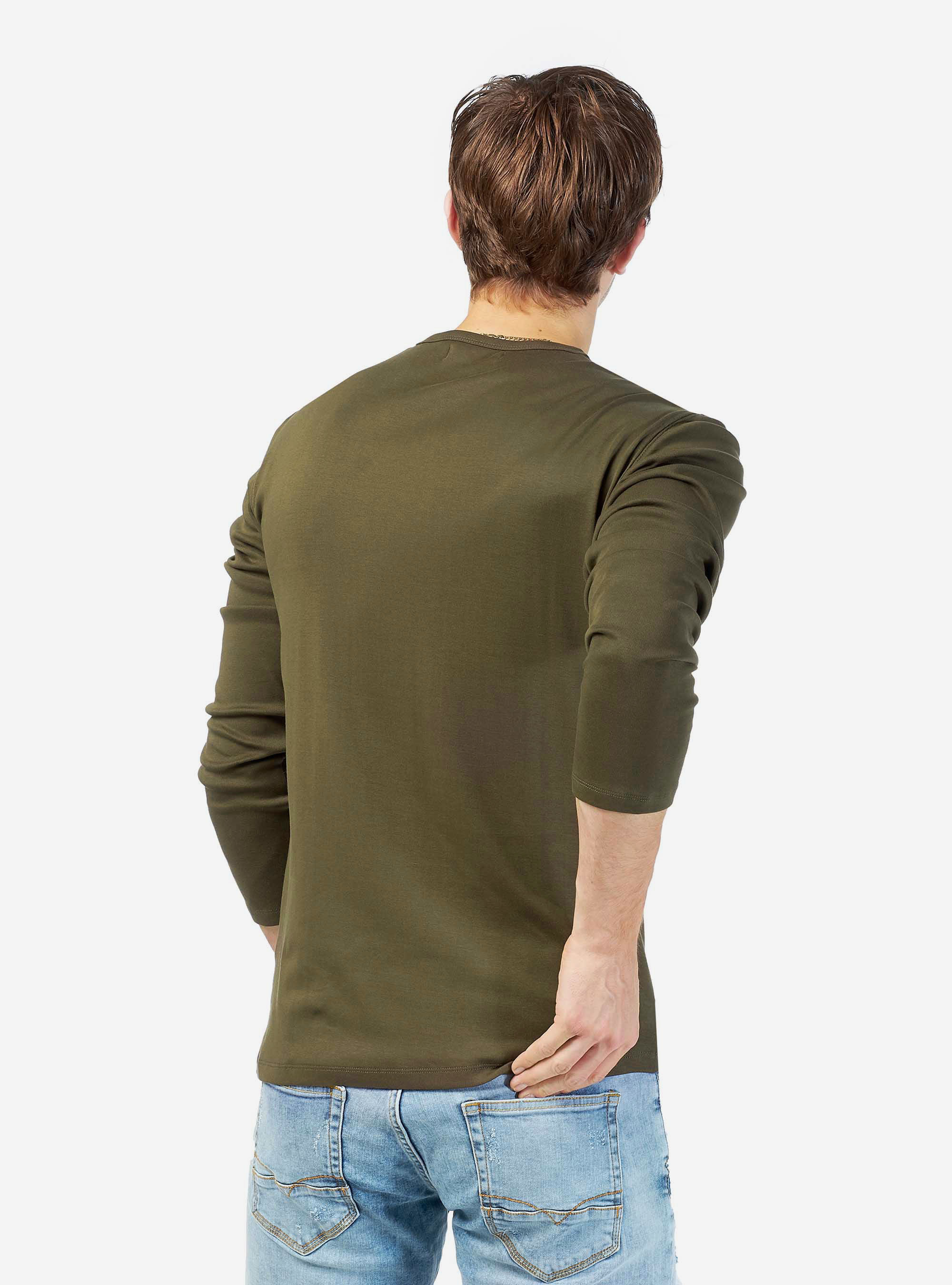 Basic t-shirt 100% cotton comfort fit, C5587 KAKY