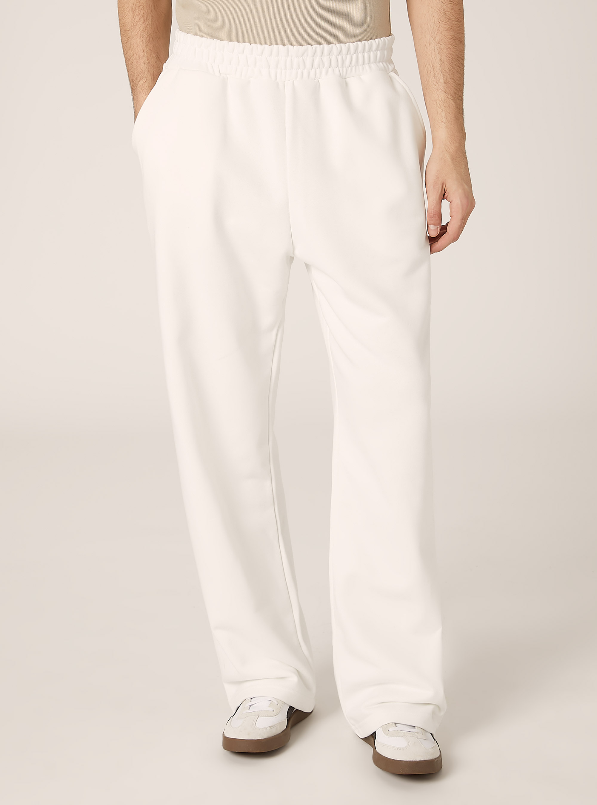 Locker geschnittene Pl&uuml;schhose, WH2 WHITE