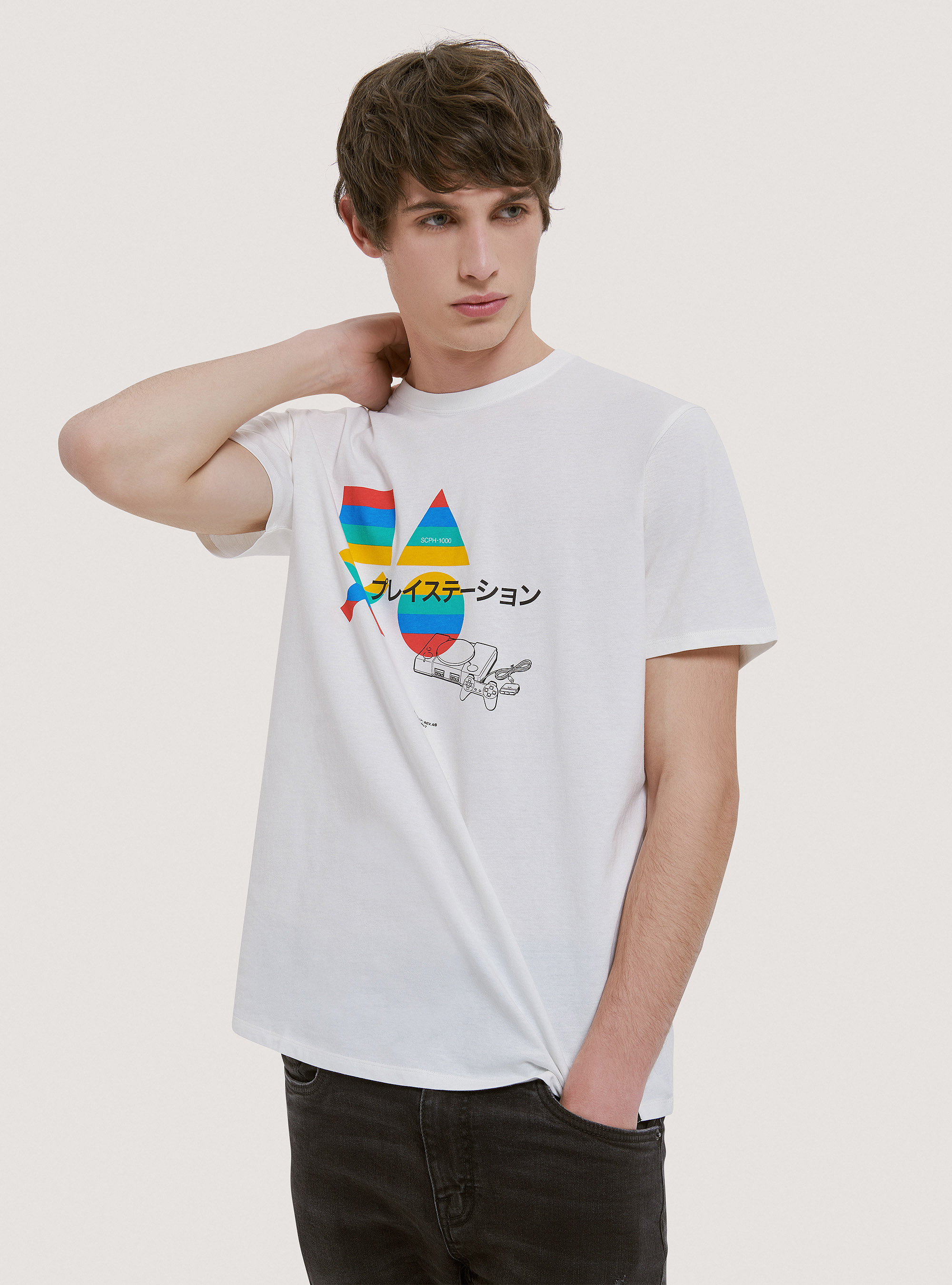 Camiseta PlayStation x Alcott, C0020 OFF WHITE