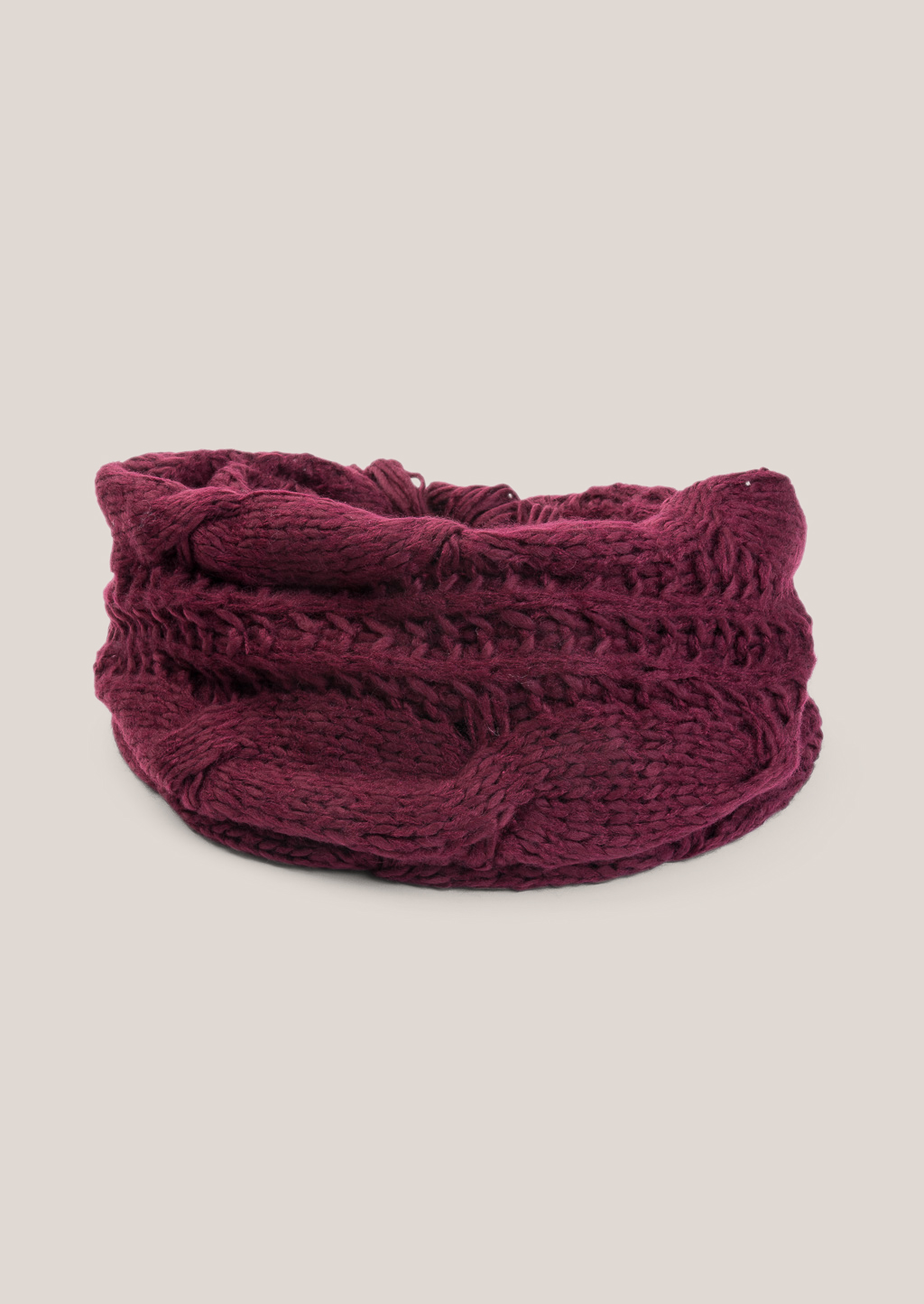 Sciarpa con frange, BORDEAUX