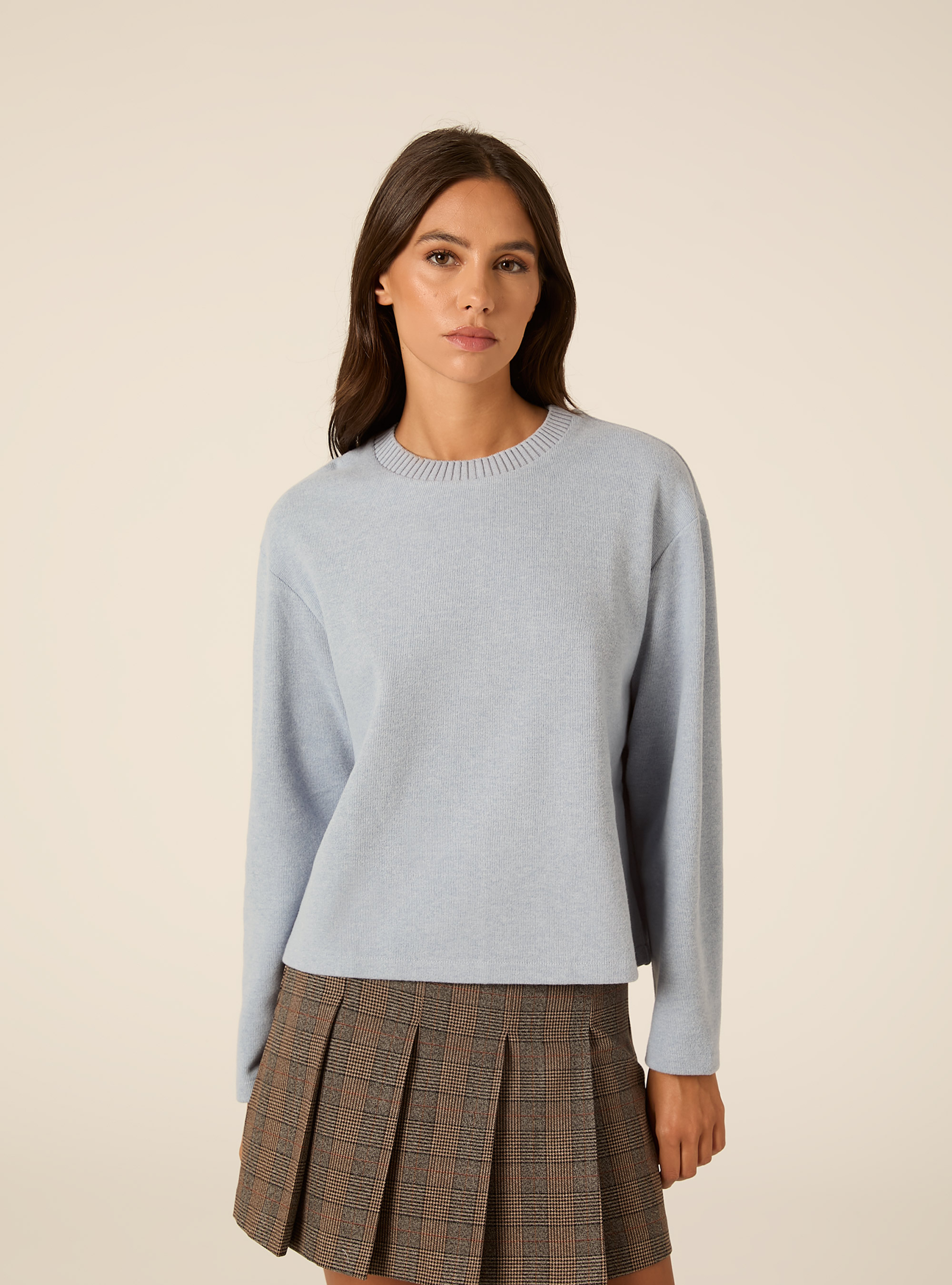 Maglia collo rotondo, MAZ2 AZURE MEL MEDIUM