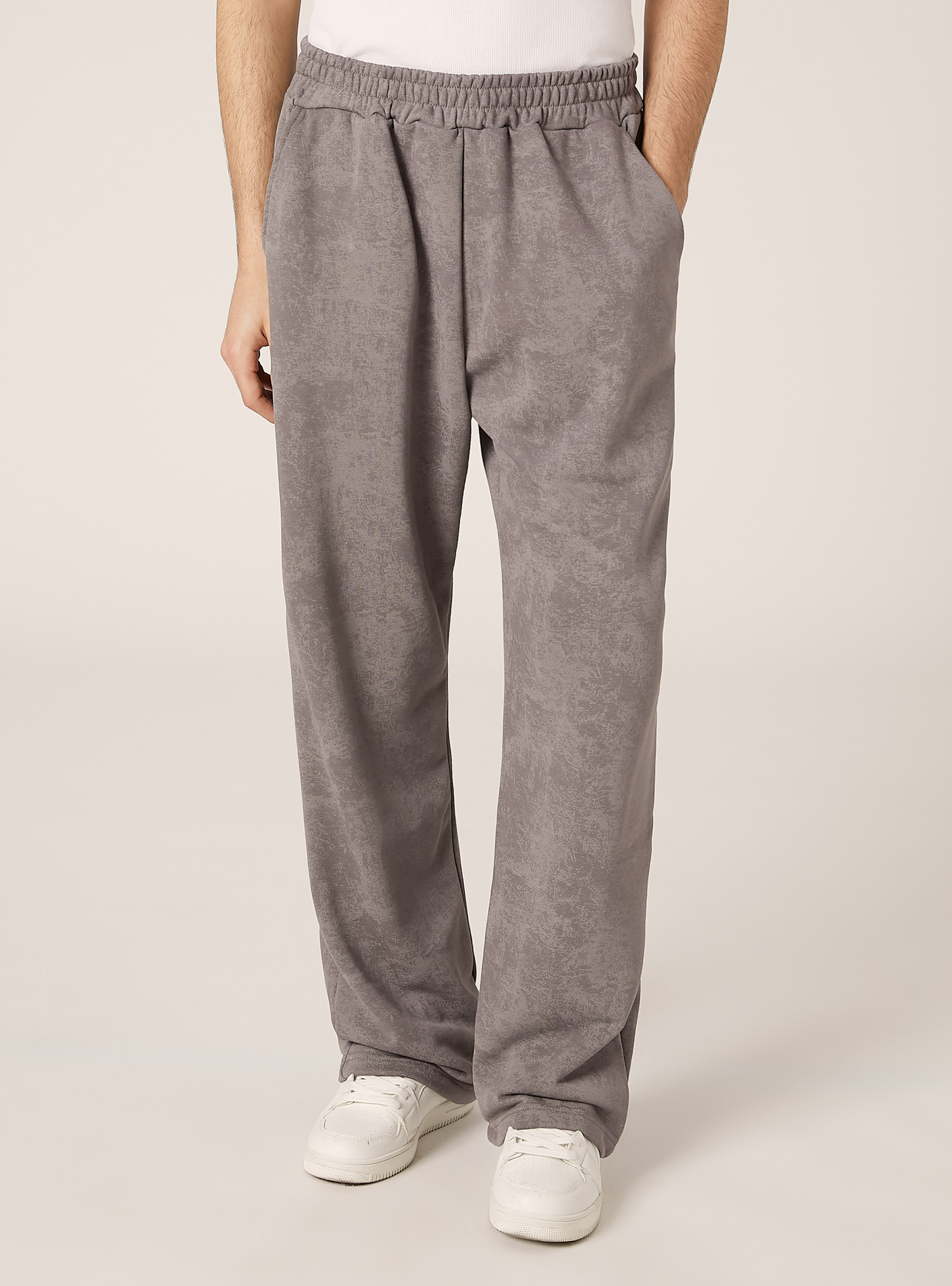 Joggers jaspeados holgados, GY2 GREY MEDIUM