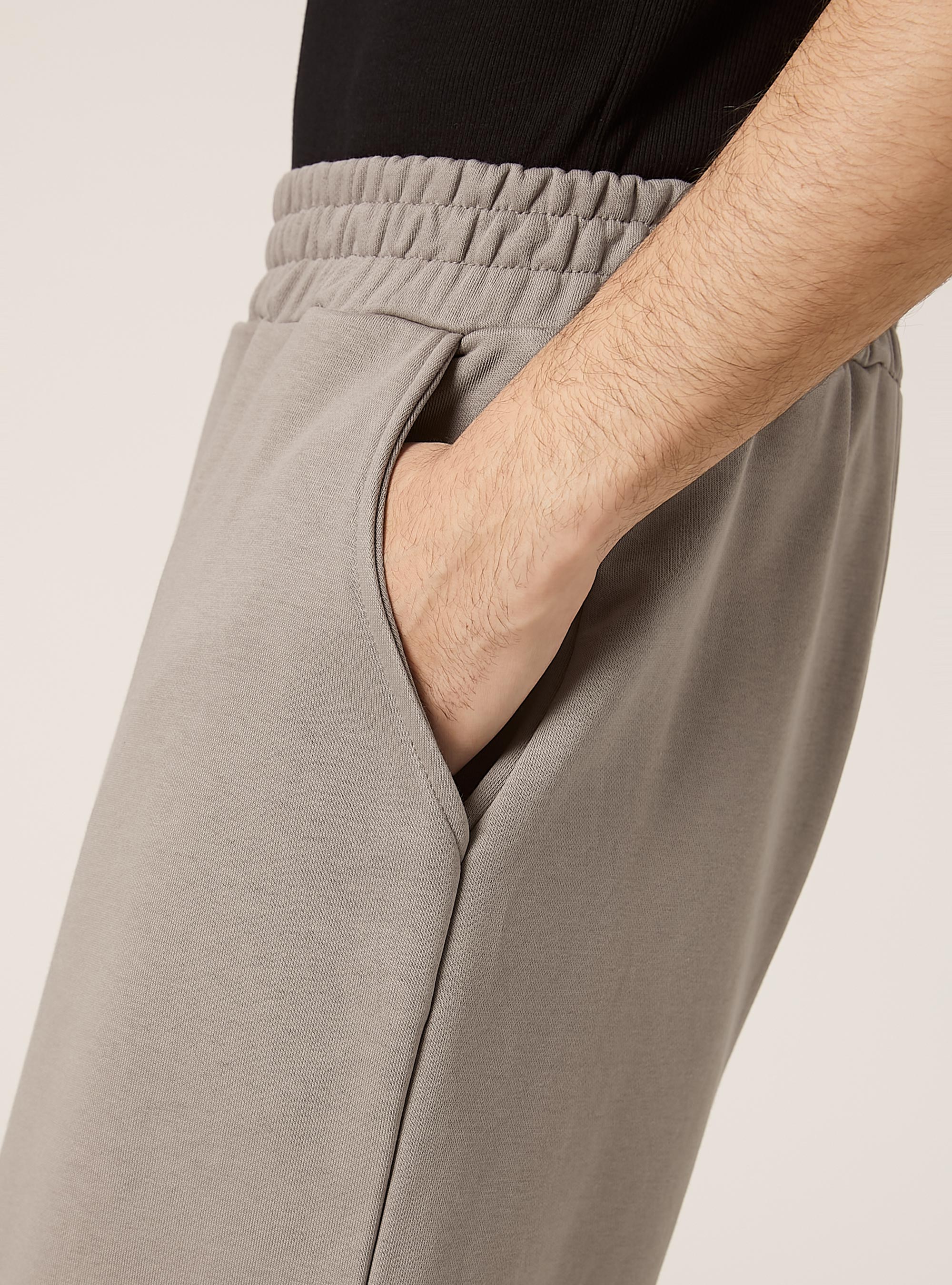 Pantalon ample en peluche, GY2 GREY MEDIUM