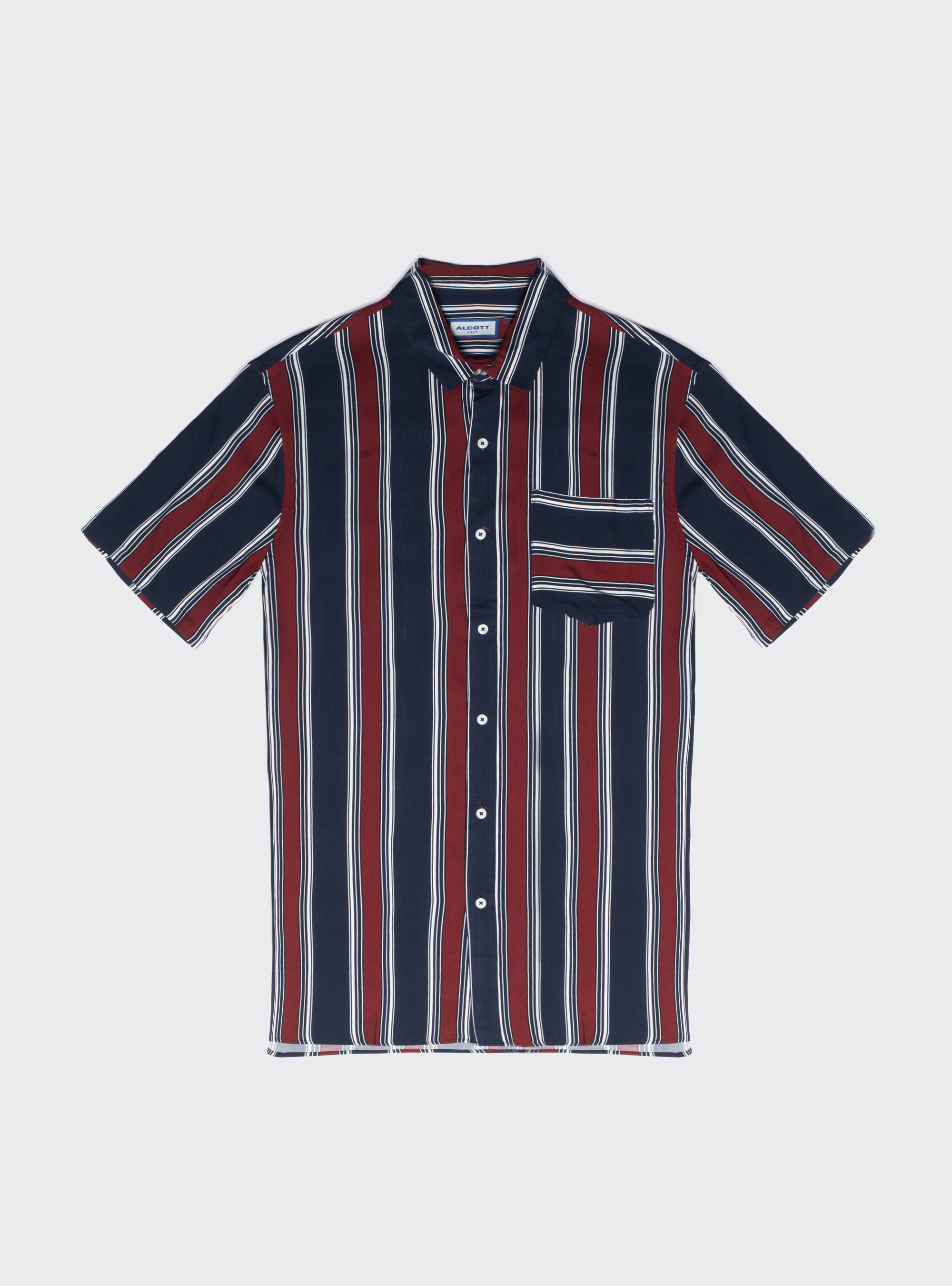 Striped short sleeves shirt, MULTICOLOR
