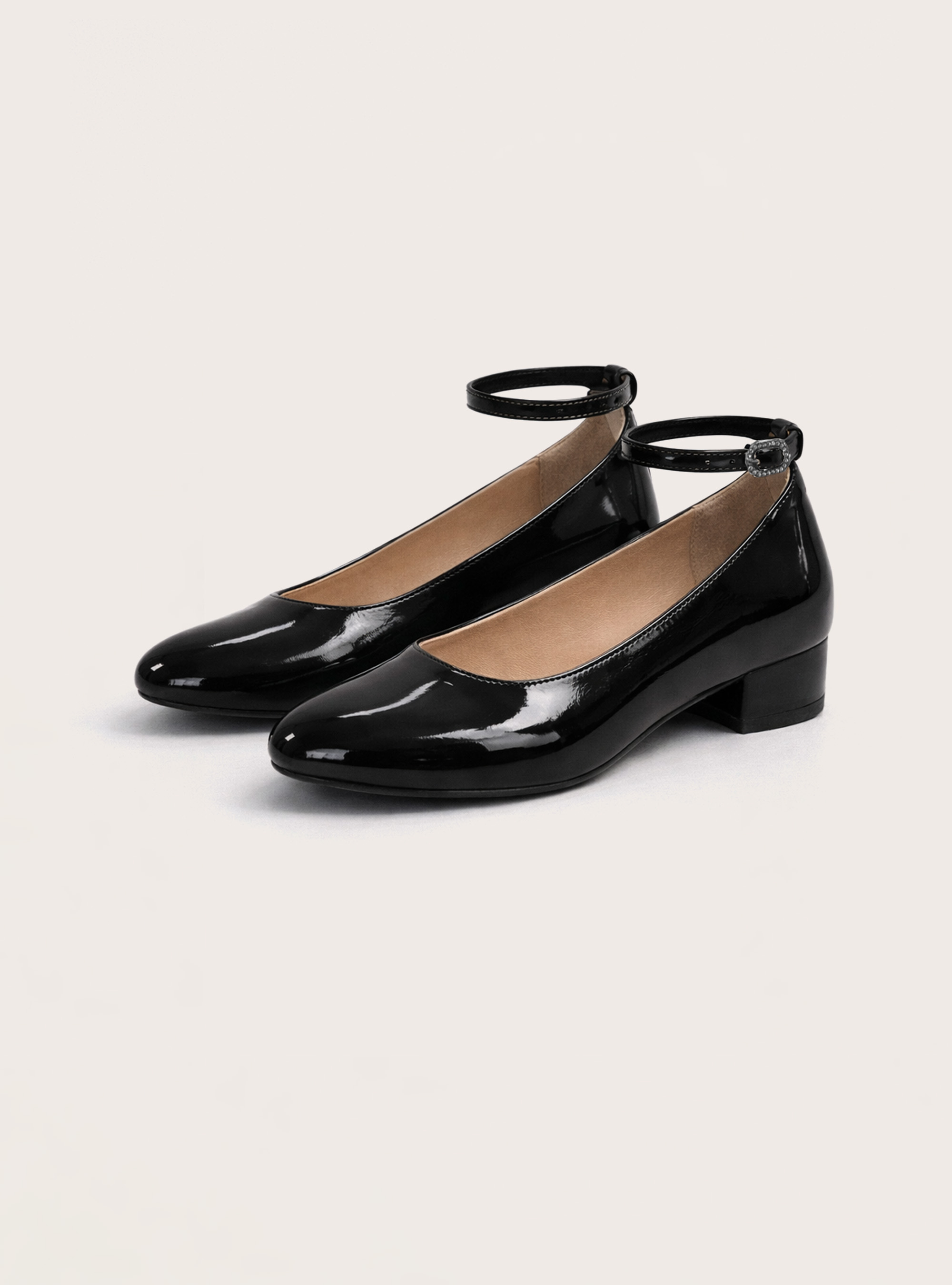 Ballerine con cinturino, BK1 BLACK