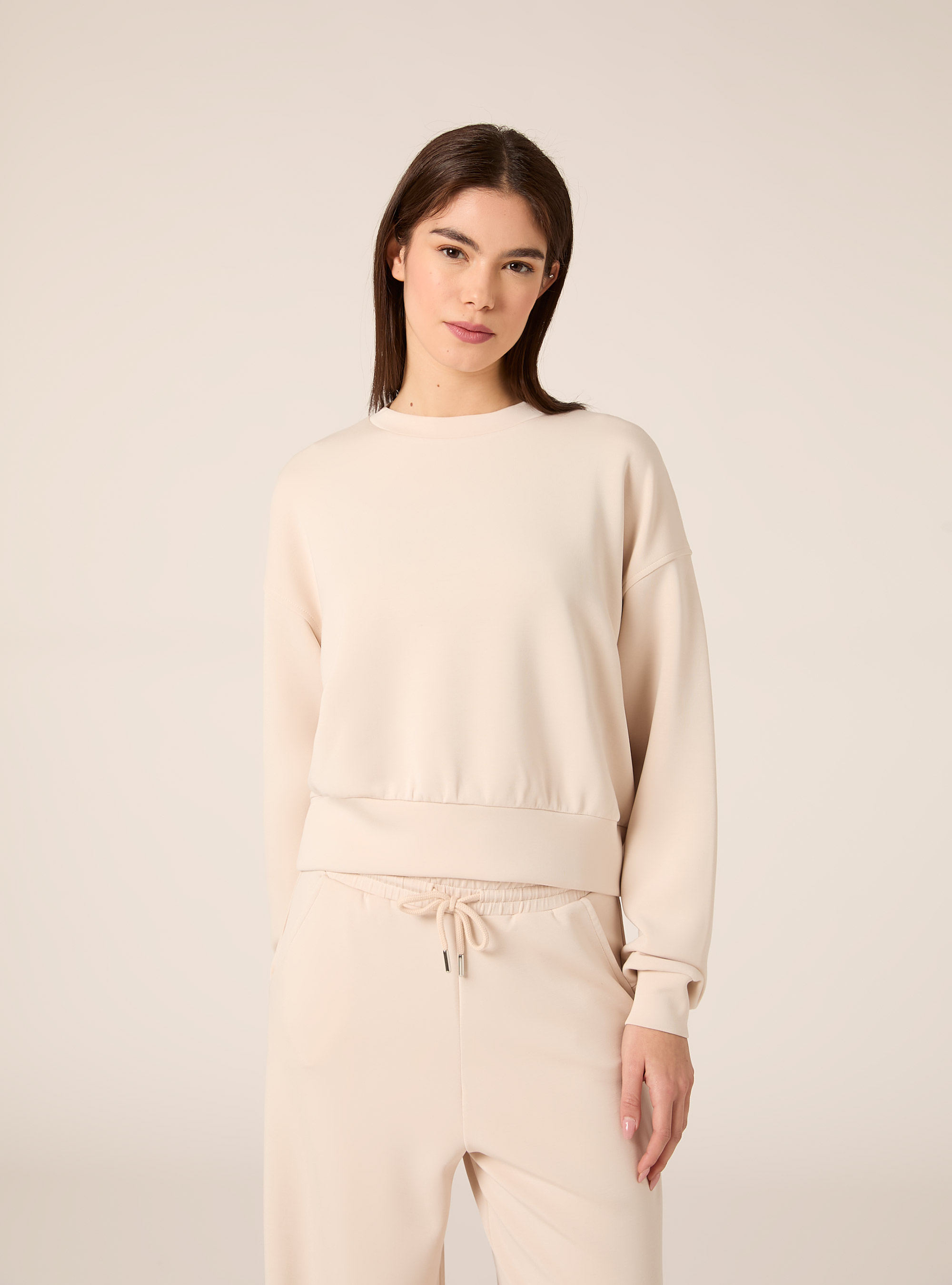 Soft touch sweatshirt, CR3 CREAM LIGHT