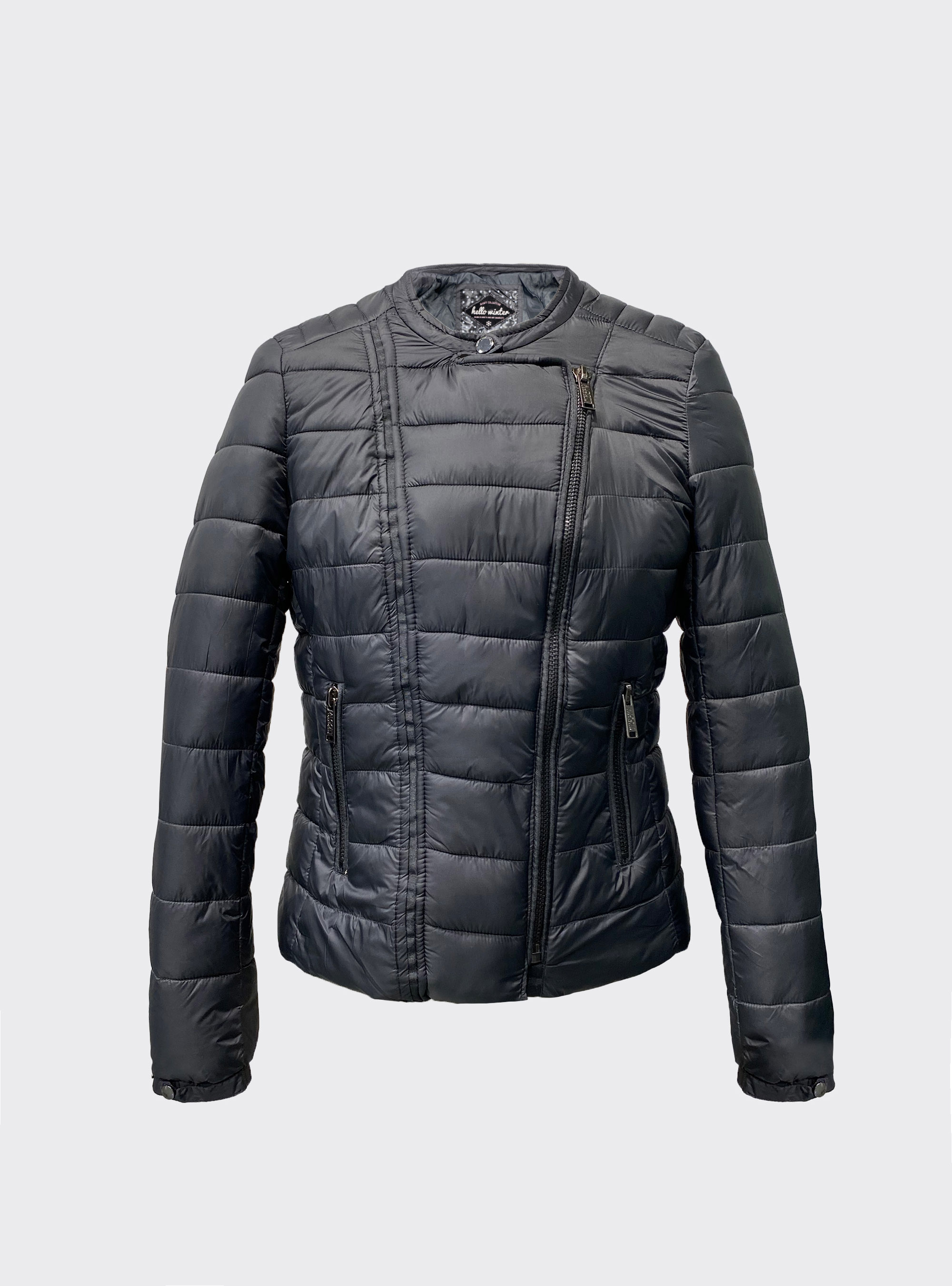 Giubbotto imbottito con zip laterale, C119 GREY