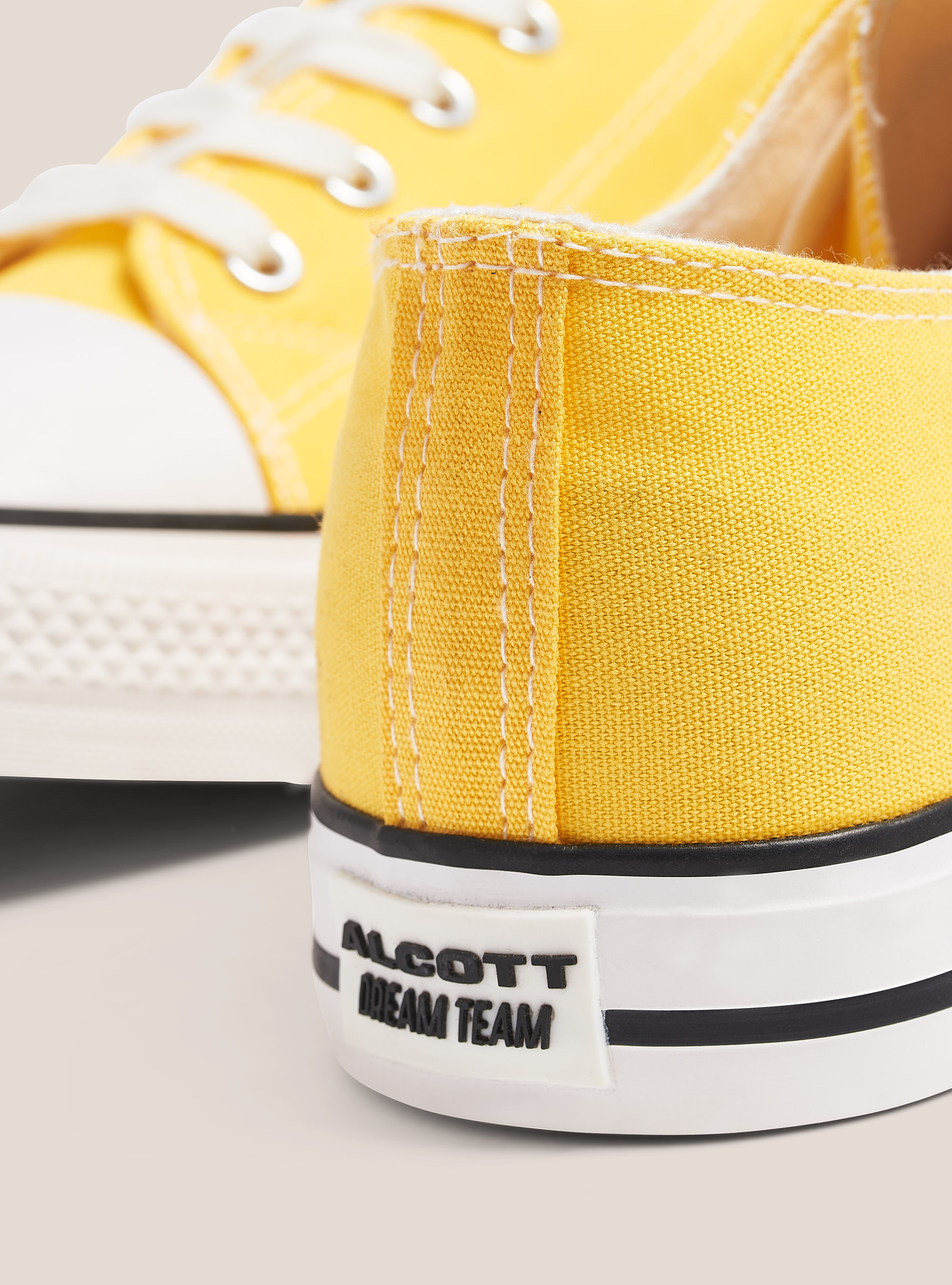 Low trainers in light fabric, C7750 YELLOW