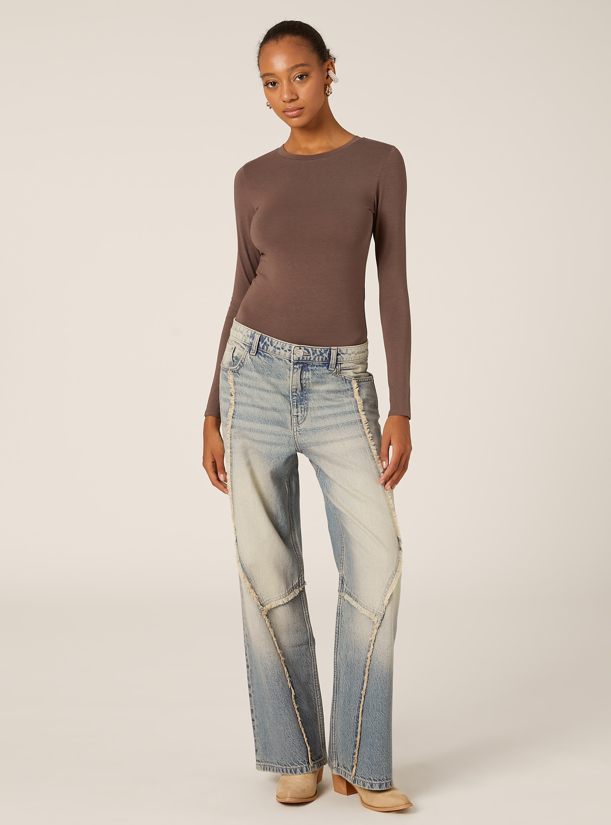 Body de manga larga, BR2 BROWN MEDIUM