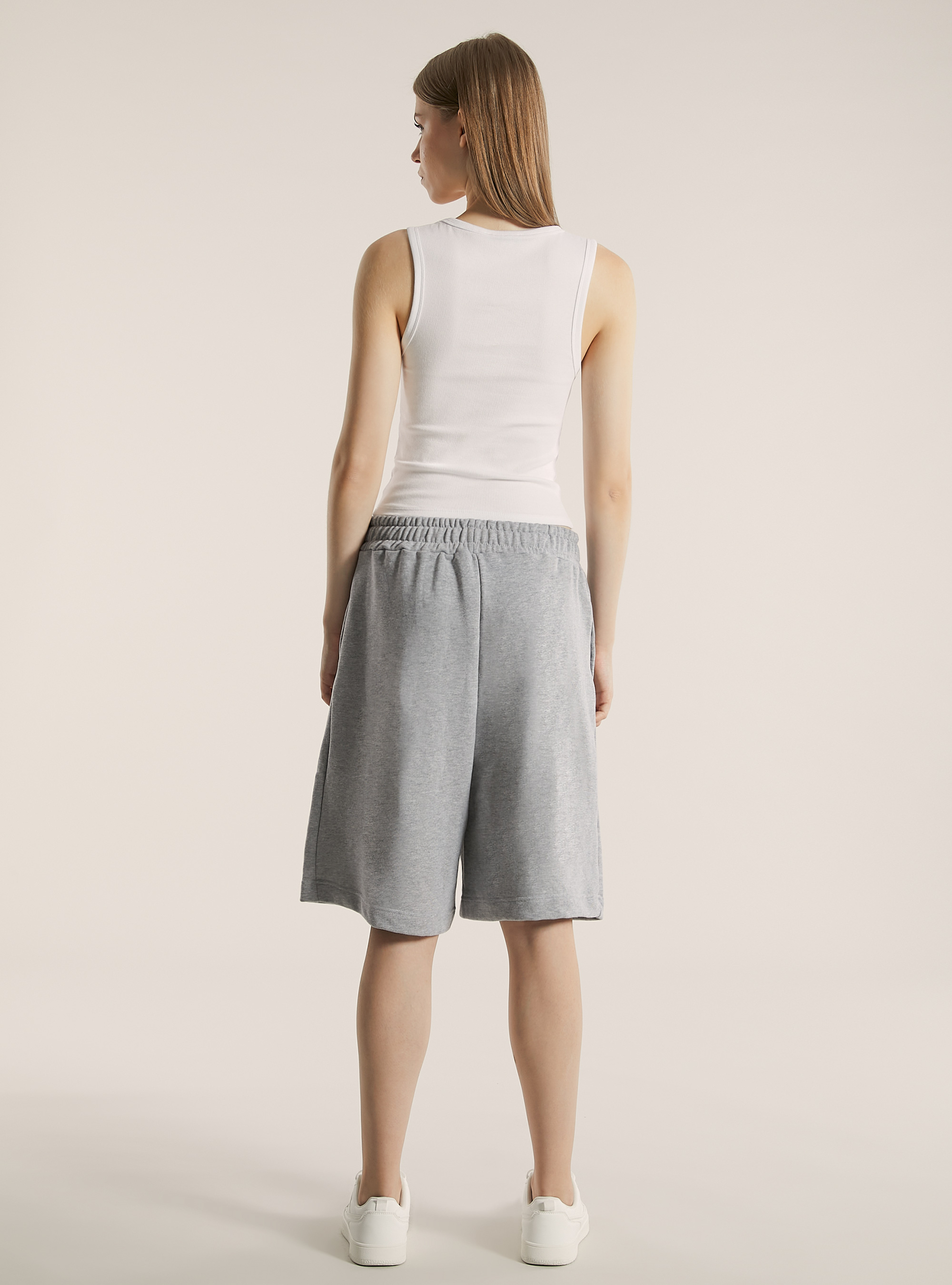Bermuda baggy fit Genderless, MGY2 GREY MEL MEDIUM