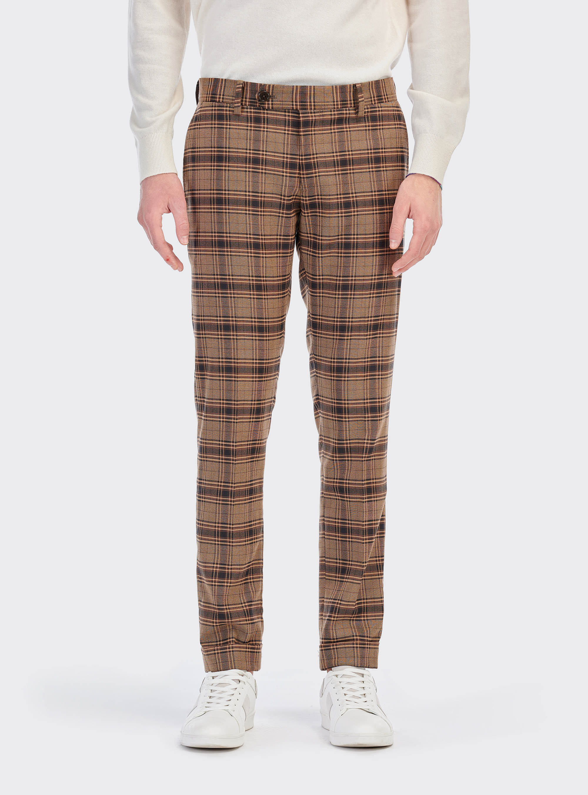 Pantalone fantasia principe di galles, C507 BROWN