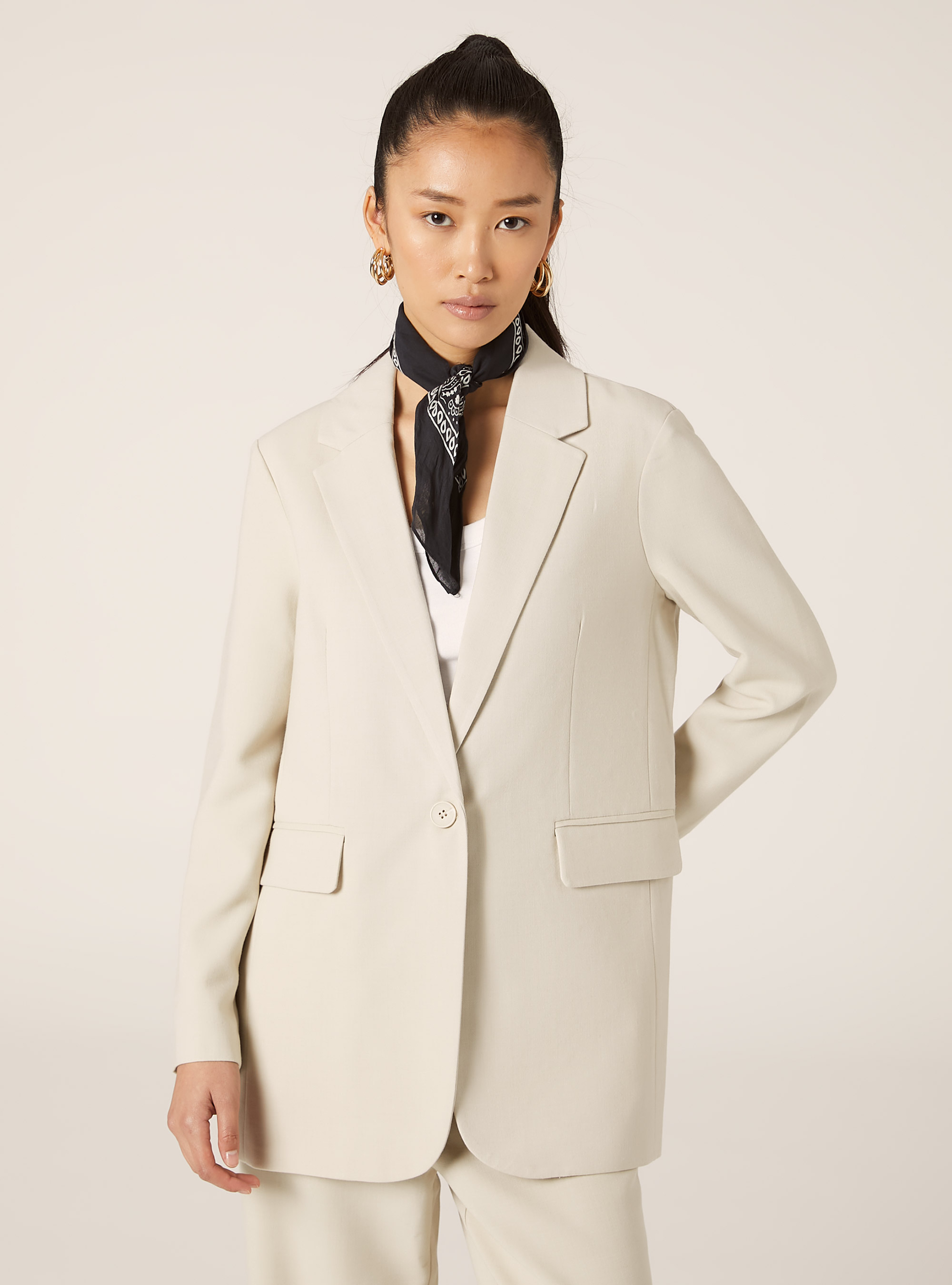 Single breasted regular fit blazer, BG3 BEIGE LIGHT