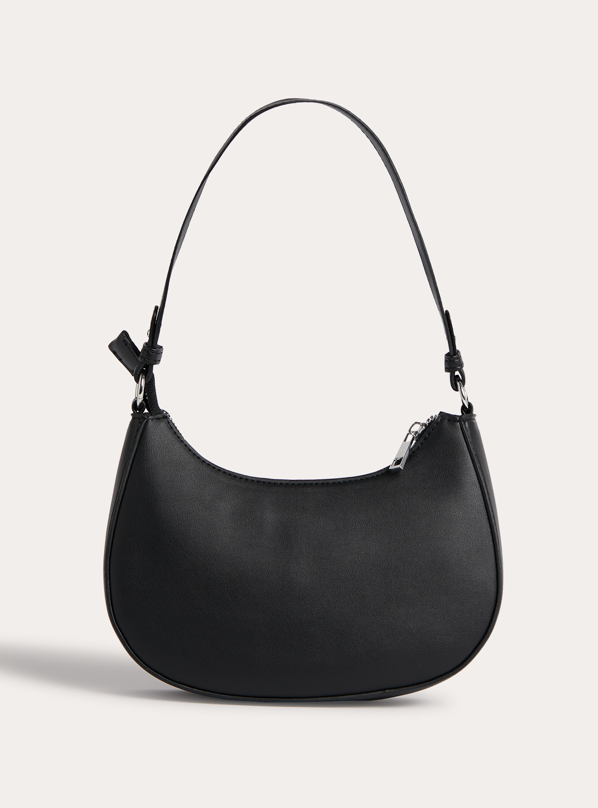Borsa a spalla a mezzaluna, BK1 BLACK