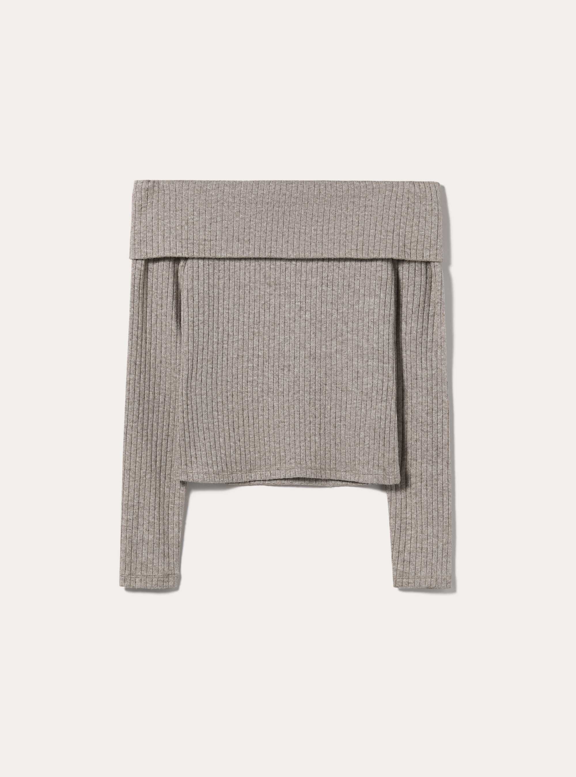 Maglietta con spalle scoperte, MBG2 BEIGE MEL MED