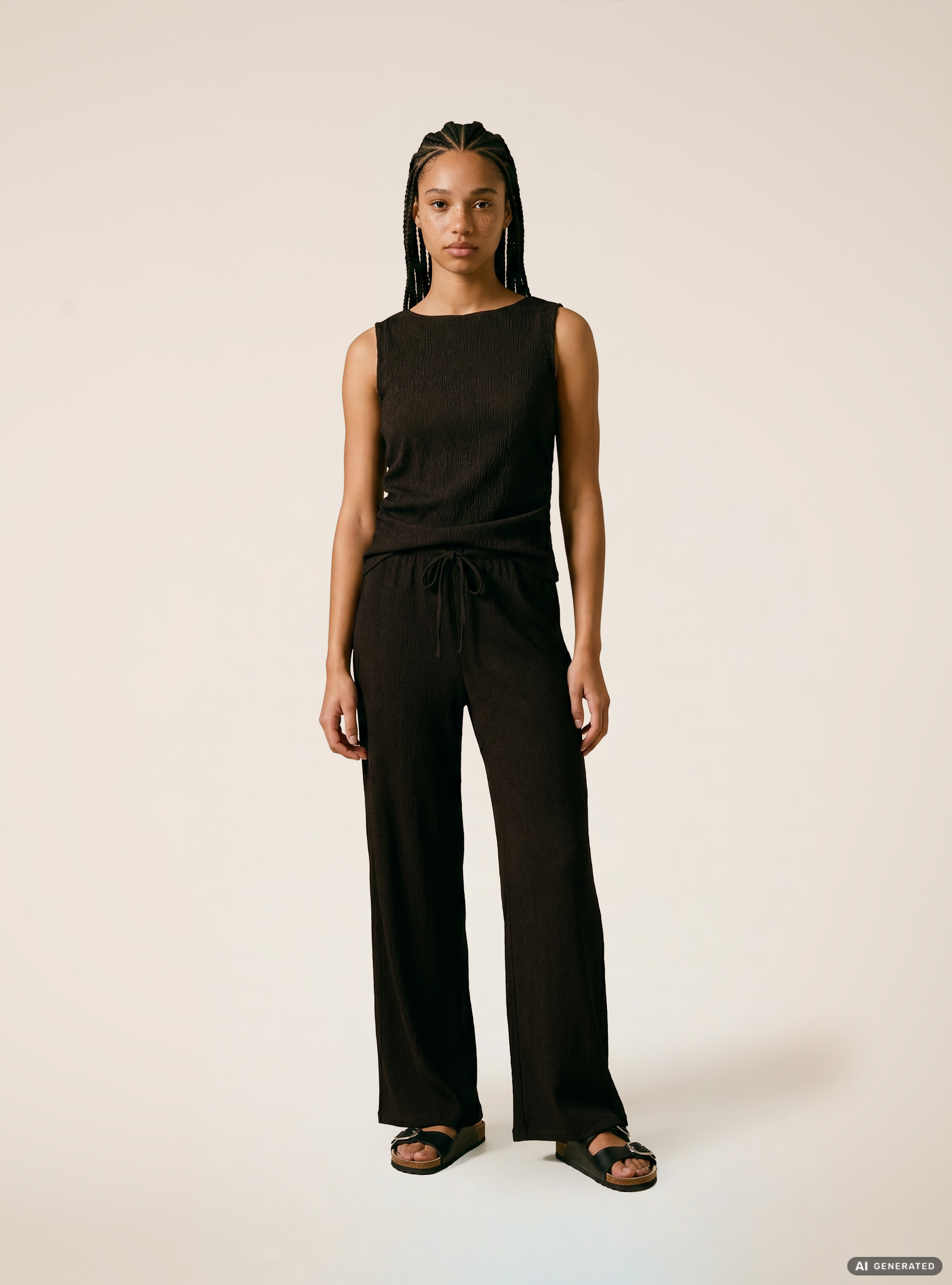 Pantaloni texturizzati, NERO