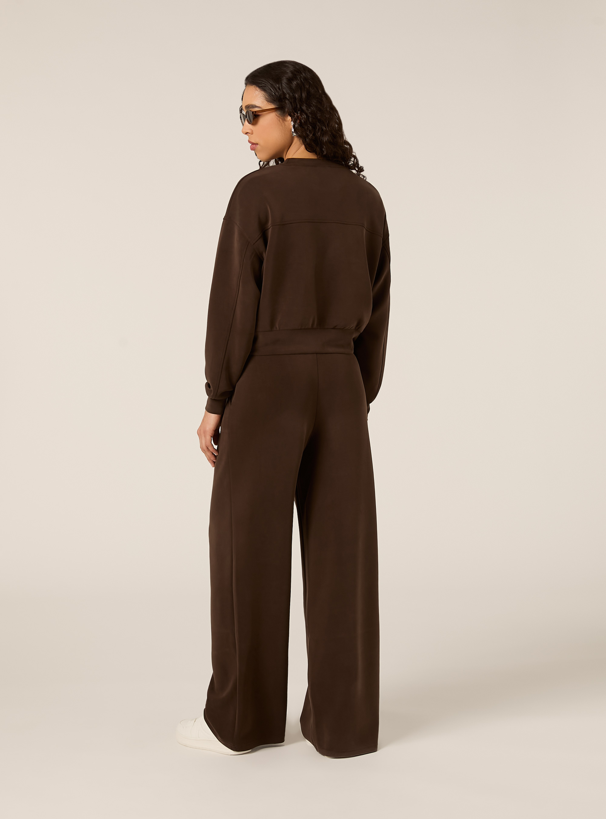 Sweat-shirt doux au toucher, BR1 BROWN DARK