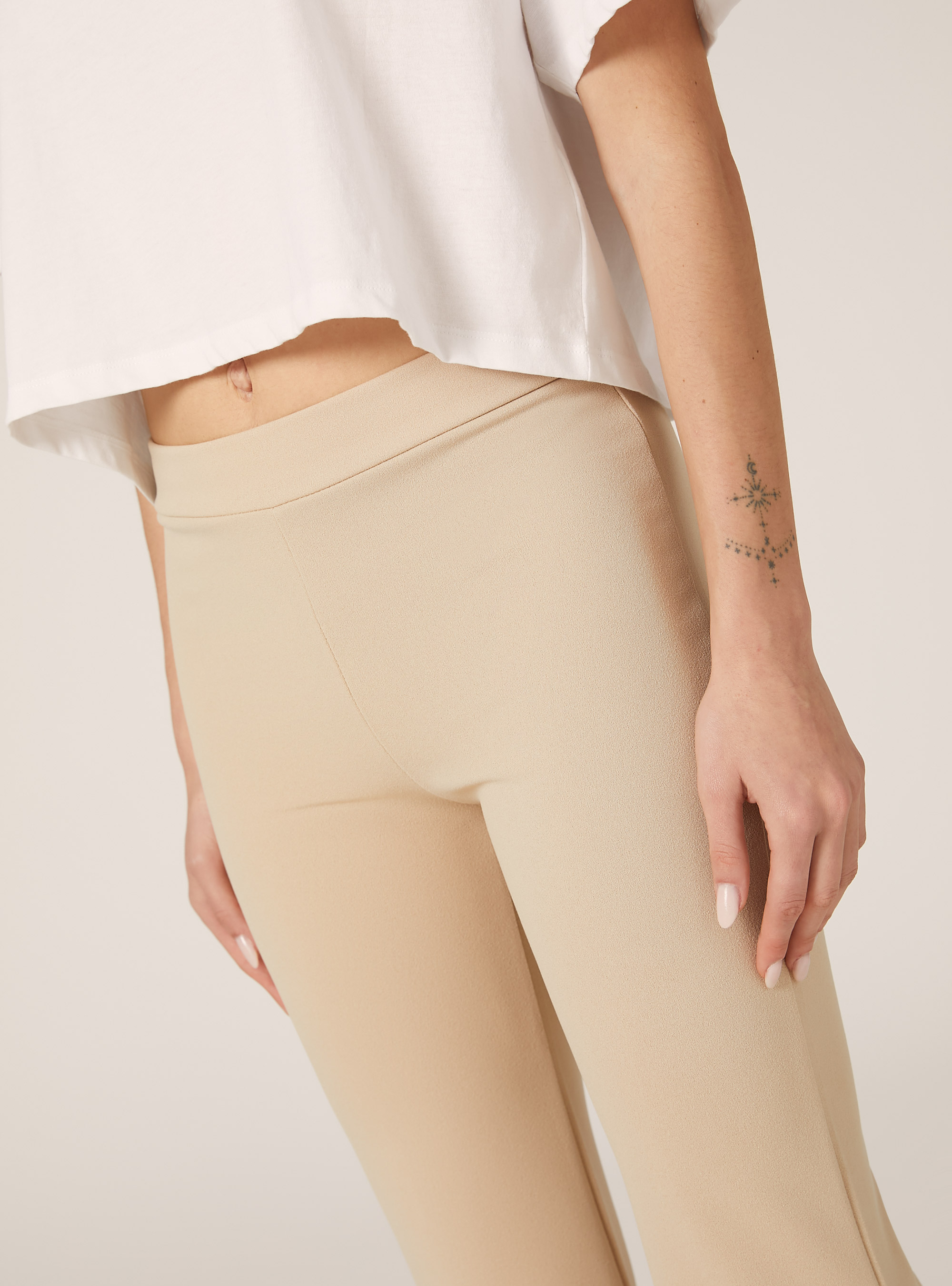Pantalon legging &eacute;vas&eacute;, CR2 CREAM MEDIUM