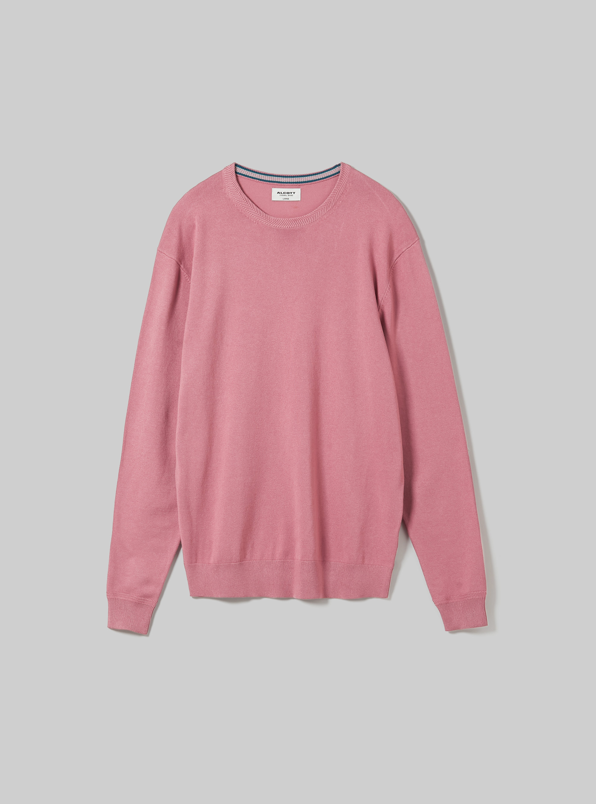 Pull &agrave; col ras du cou en viscose durable Ecovero, PK2 PINK MEDIUM