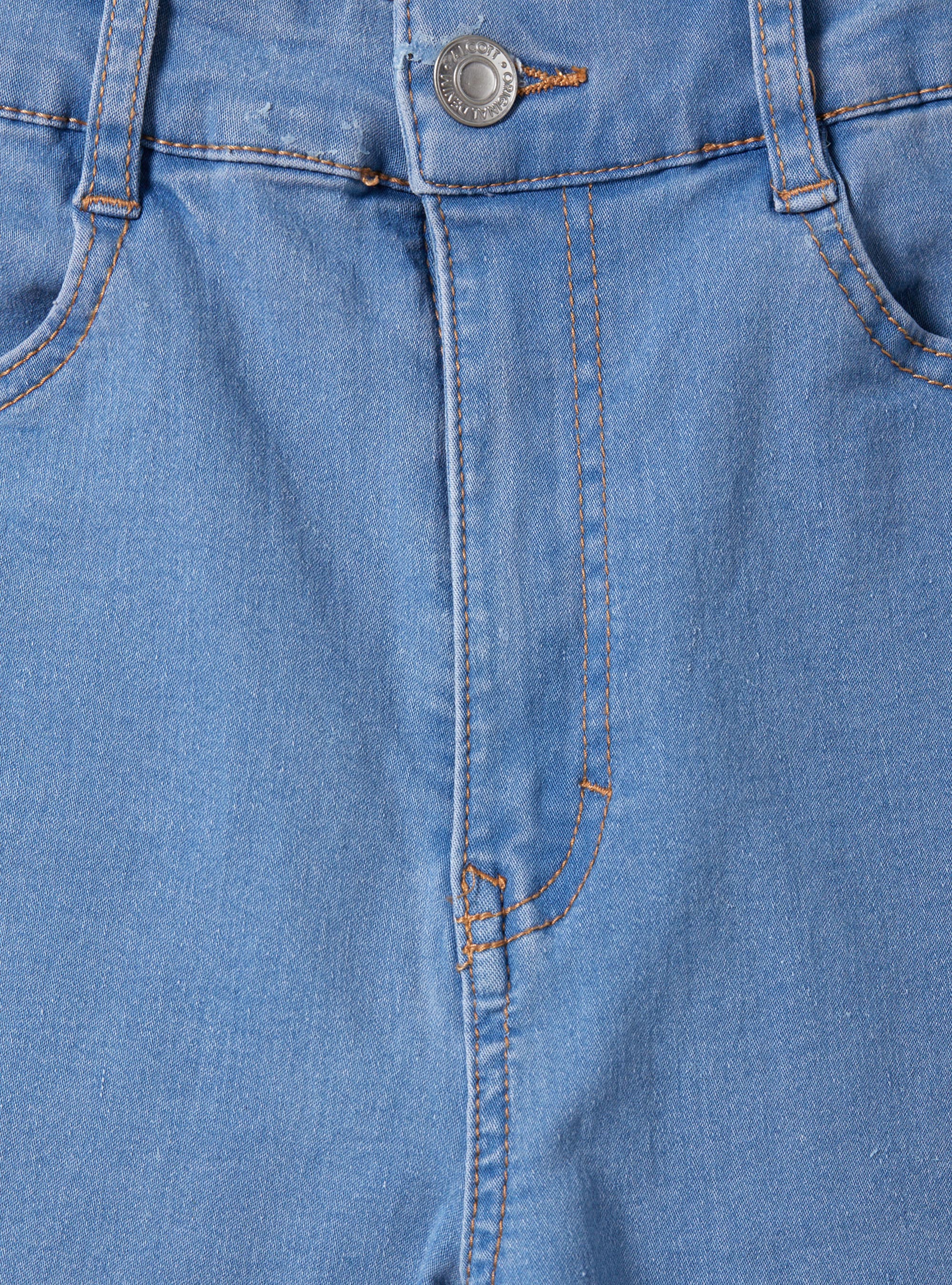 Jeans skinny fit a vita alta, D006 AZURE