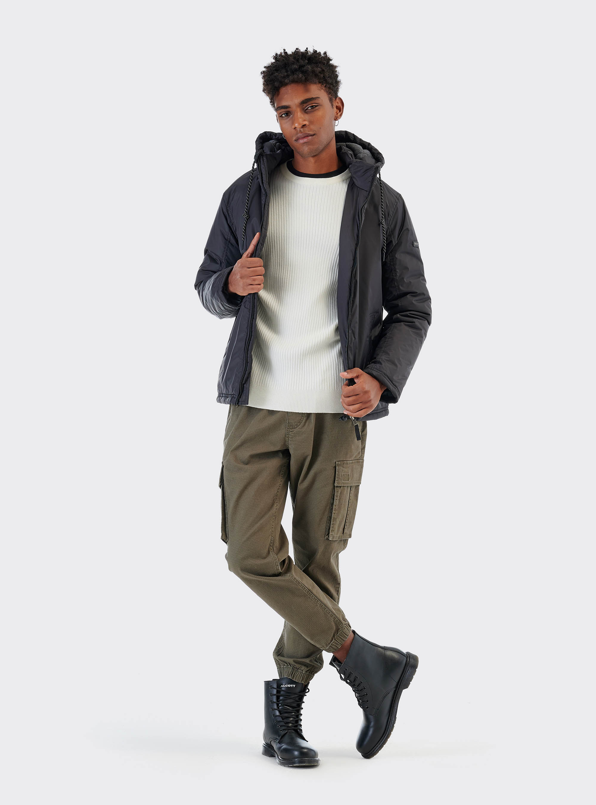 Padded jacket, C101 BLACK