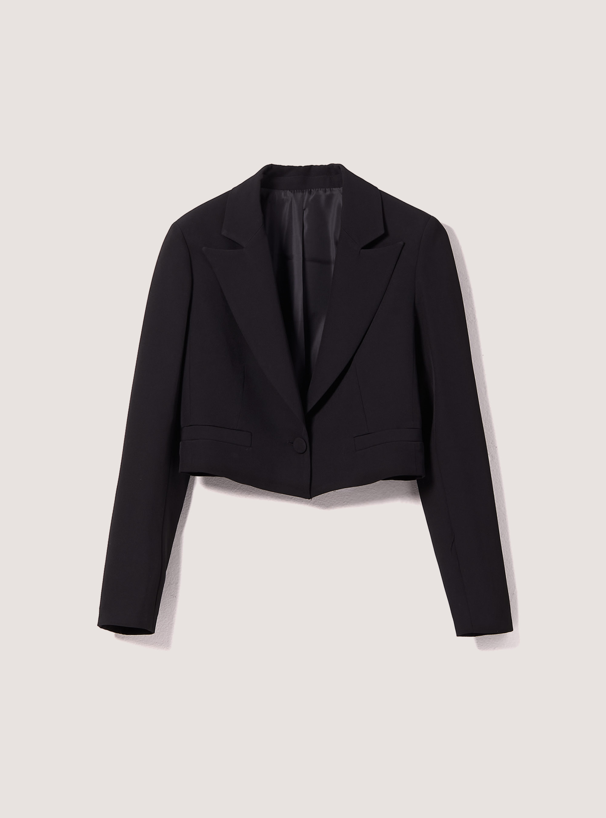 Blazer cropped Made in Italy, BK1 BLACK