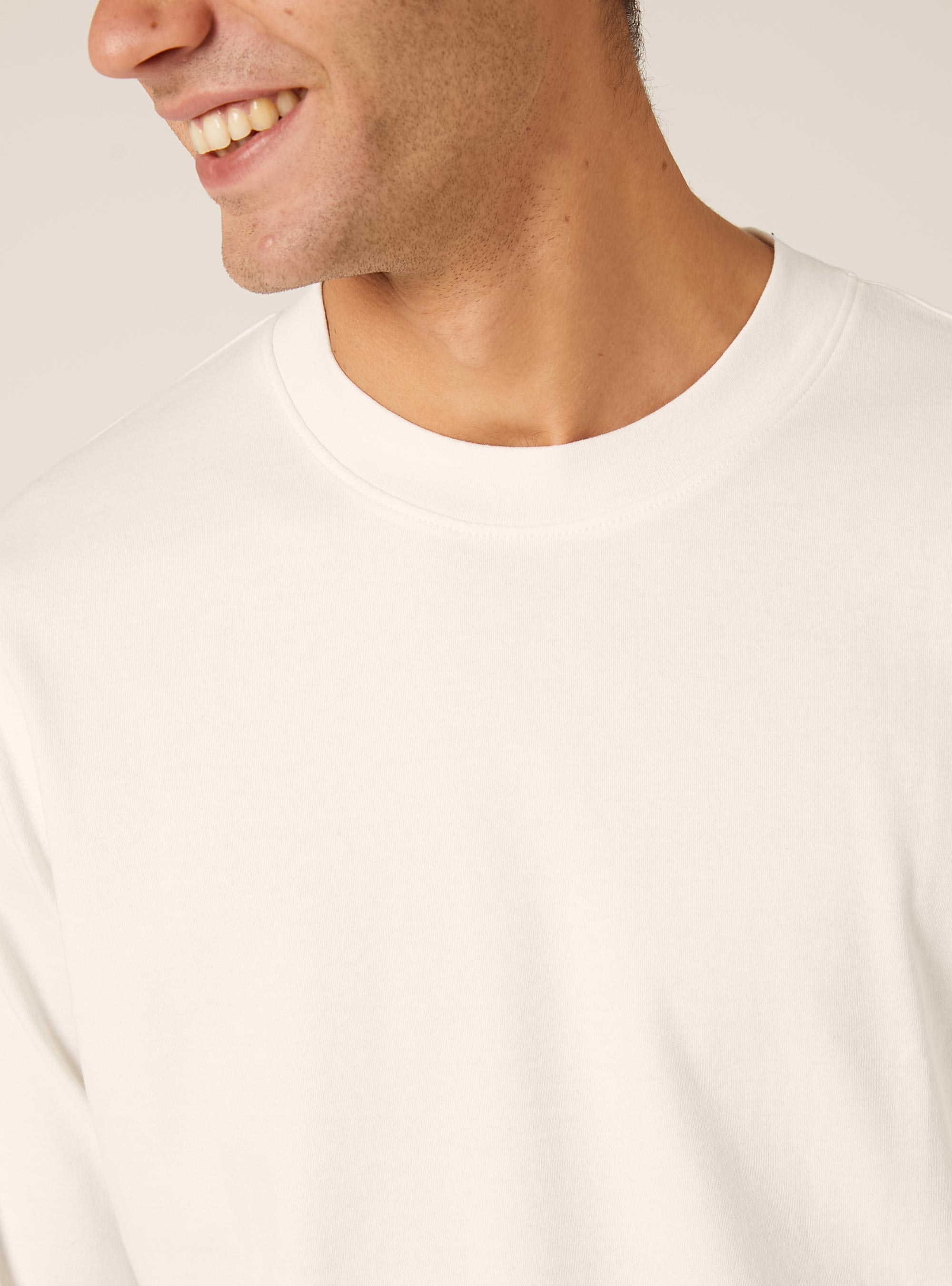 Long-sleeved cotton T-shirt, WH1 OFF WHITE