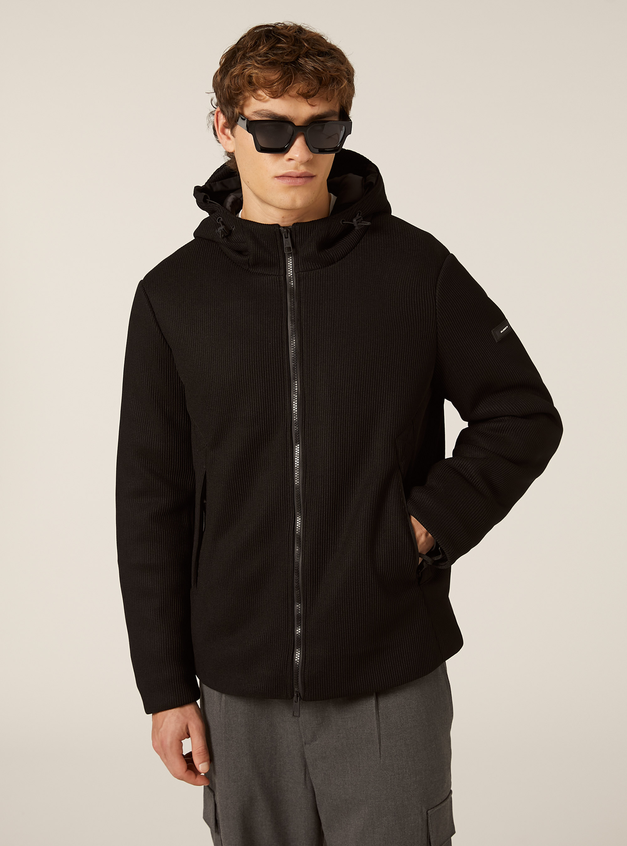 Giubbino imbottito con cappuccio costa inglese, BK1 BLACK