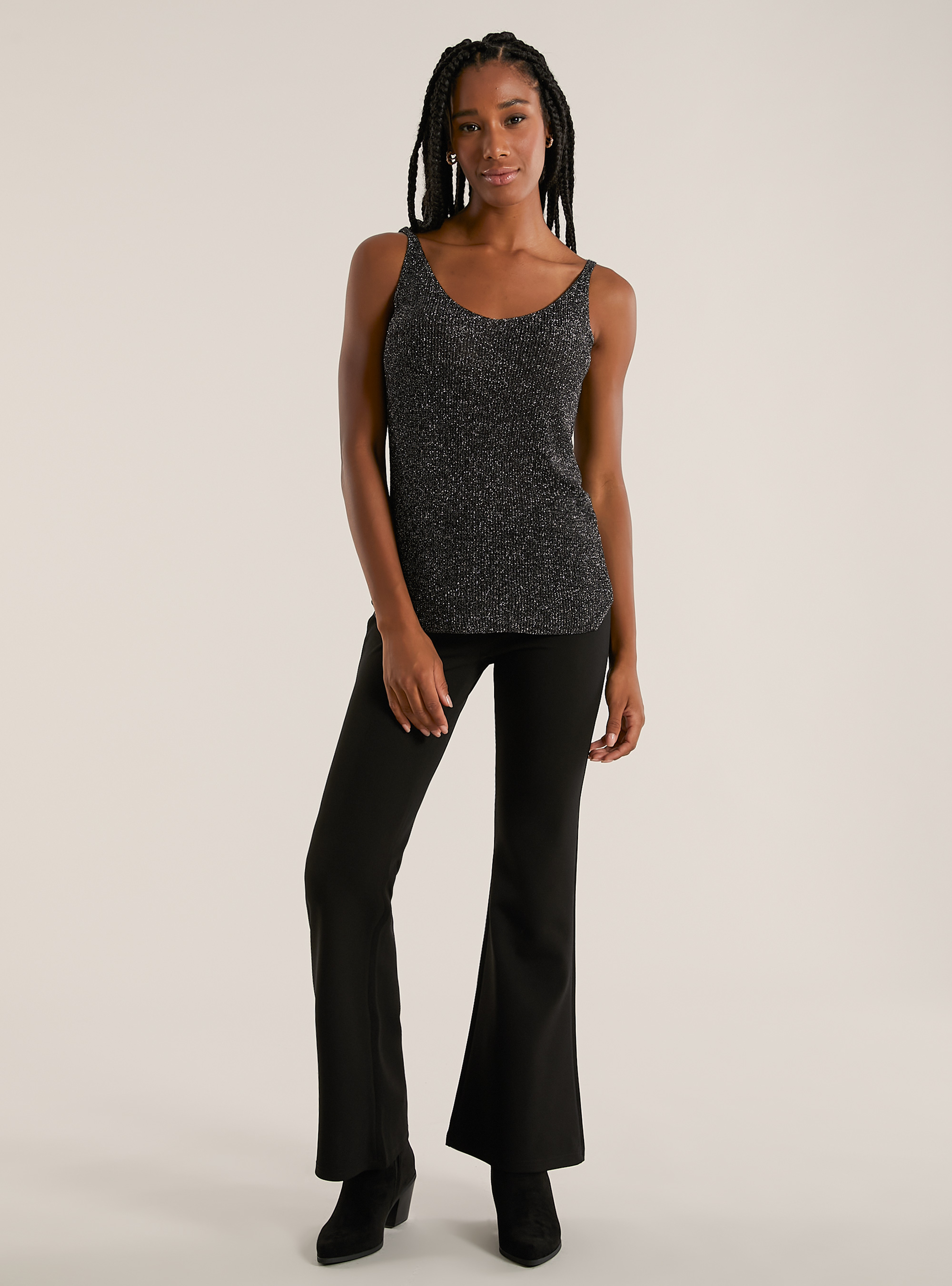 Lurex-Strick-Tanktop, BK1 BLACK