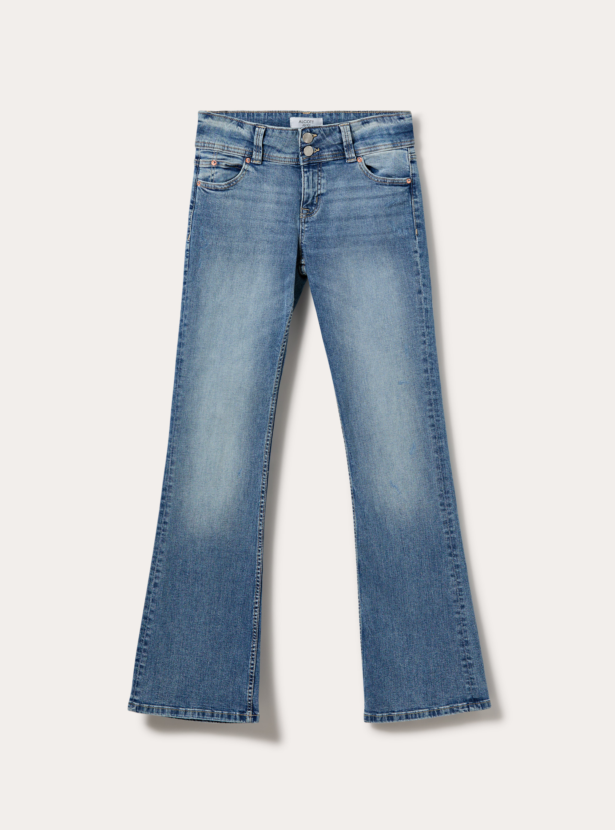 Jeans bootcut  vita bassa, D006 AZURE