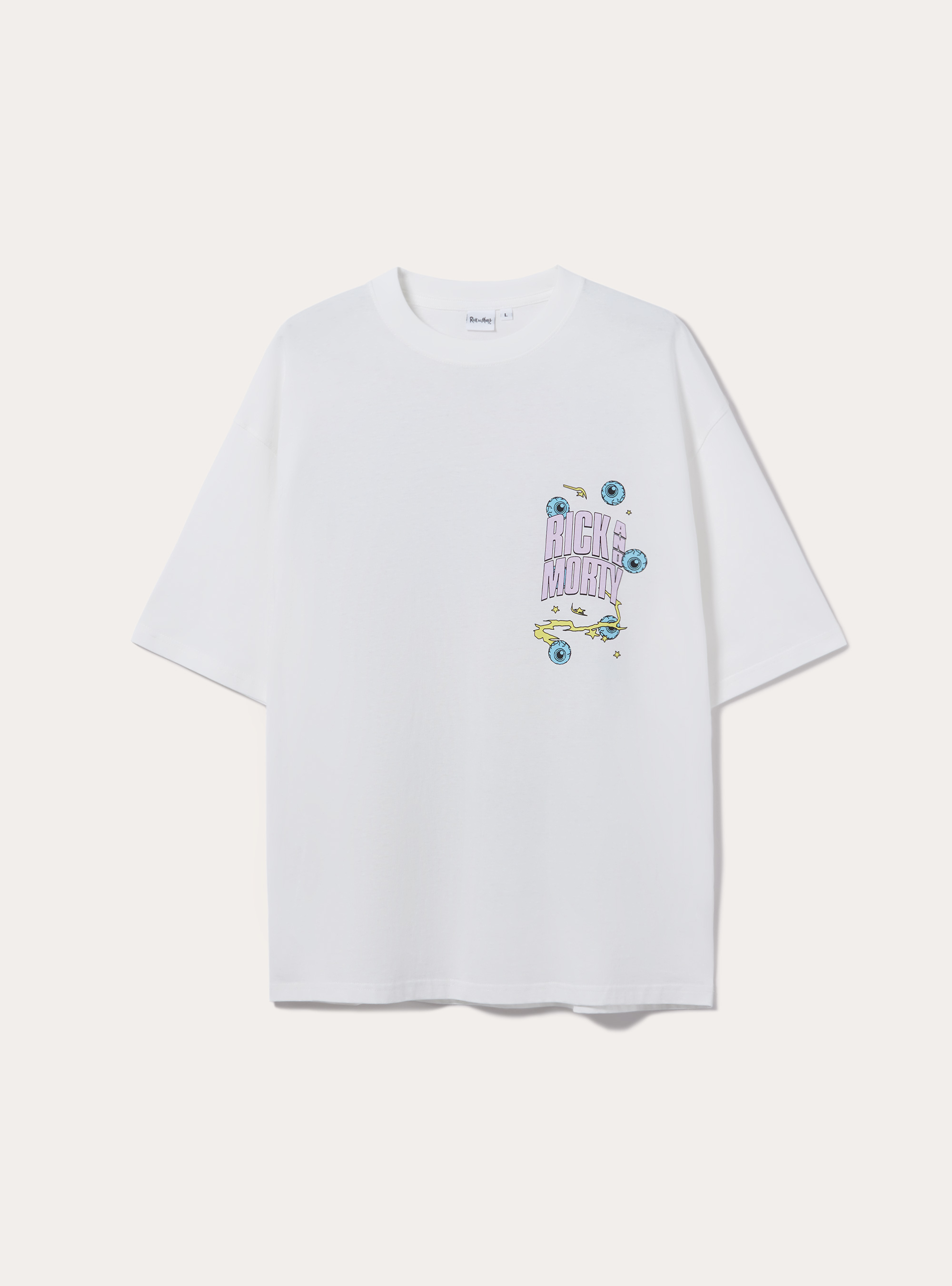 T-shirt rick and morty boxy fit, WH2 WHITE