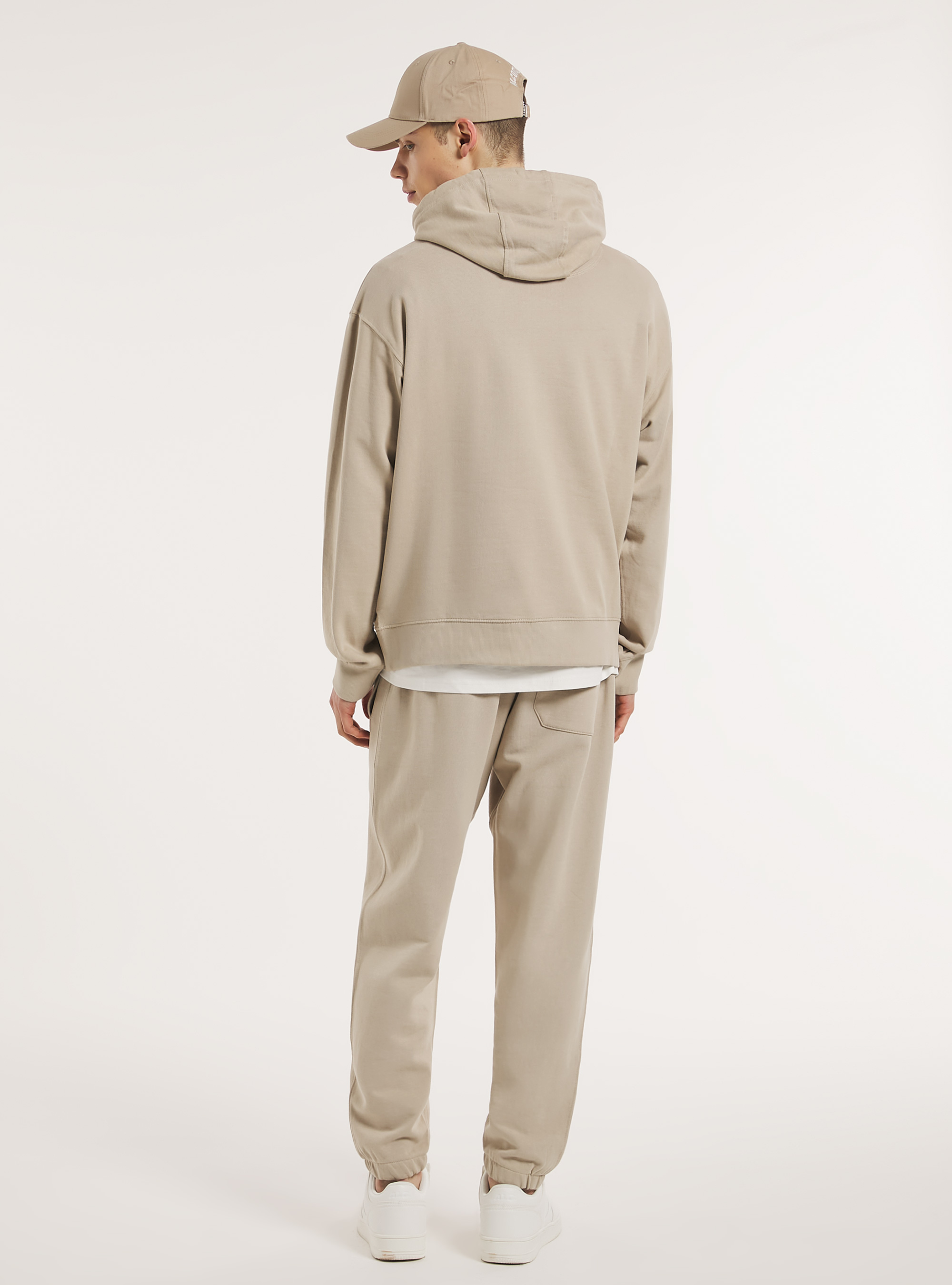Sweatshirt with hood and pouch pocket, BG2 BEIGE MEDIUM