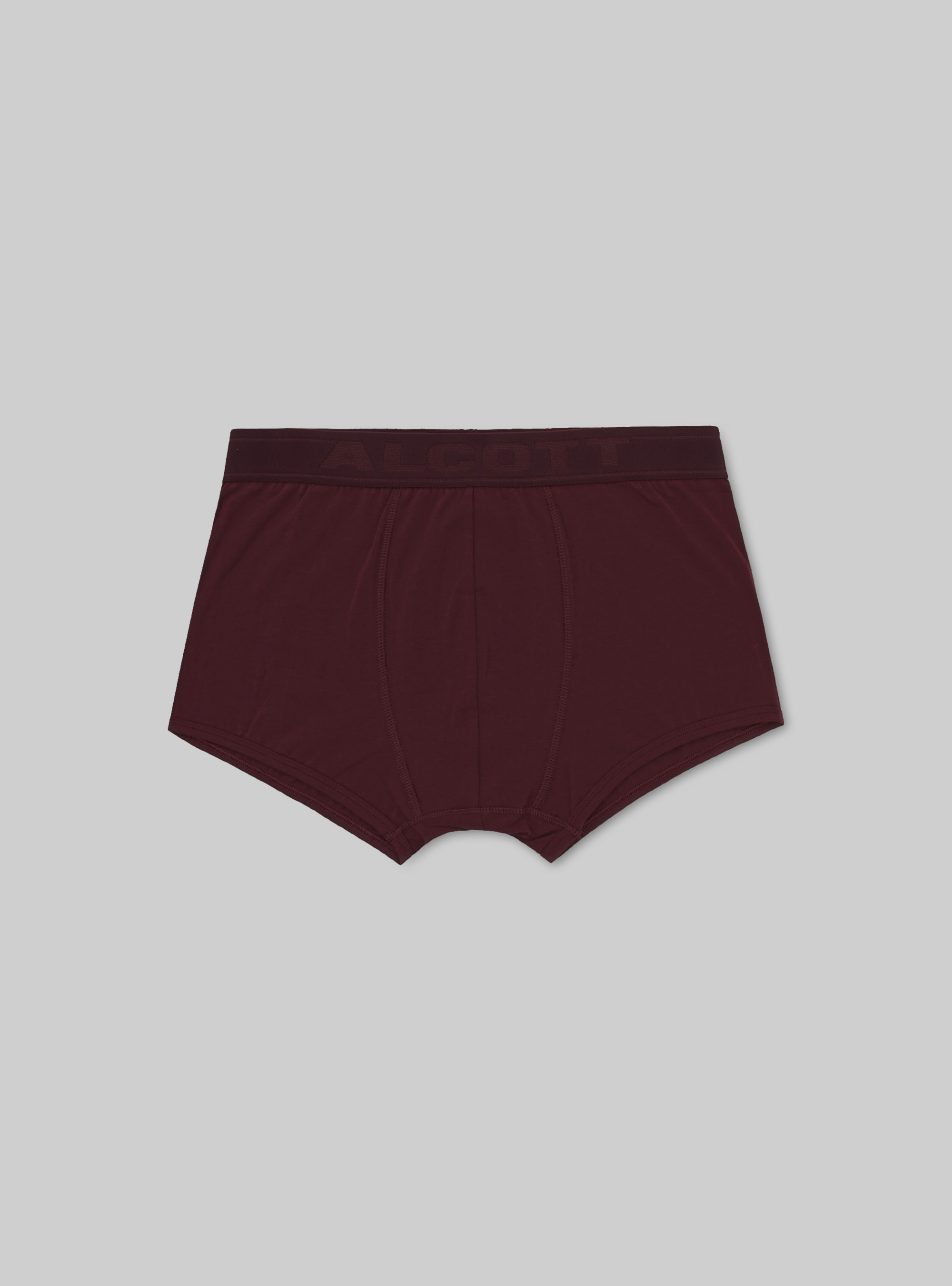 Stretch cotton boxer shorts with logo, BO1 BORDEAUX DARK