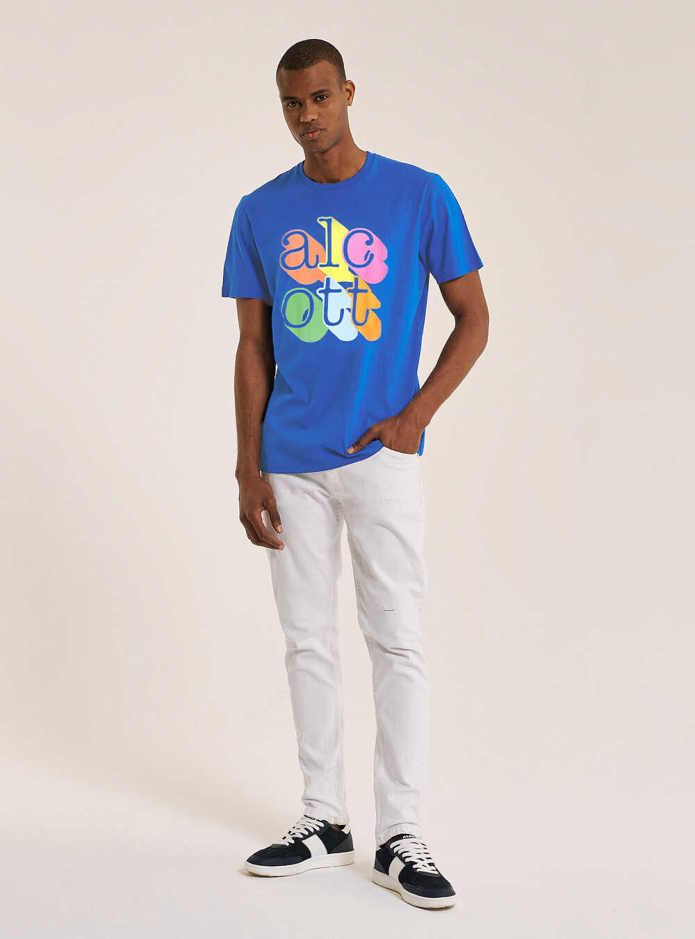 T-shirt avec logo coloré, C195 ROYALE