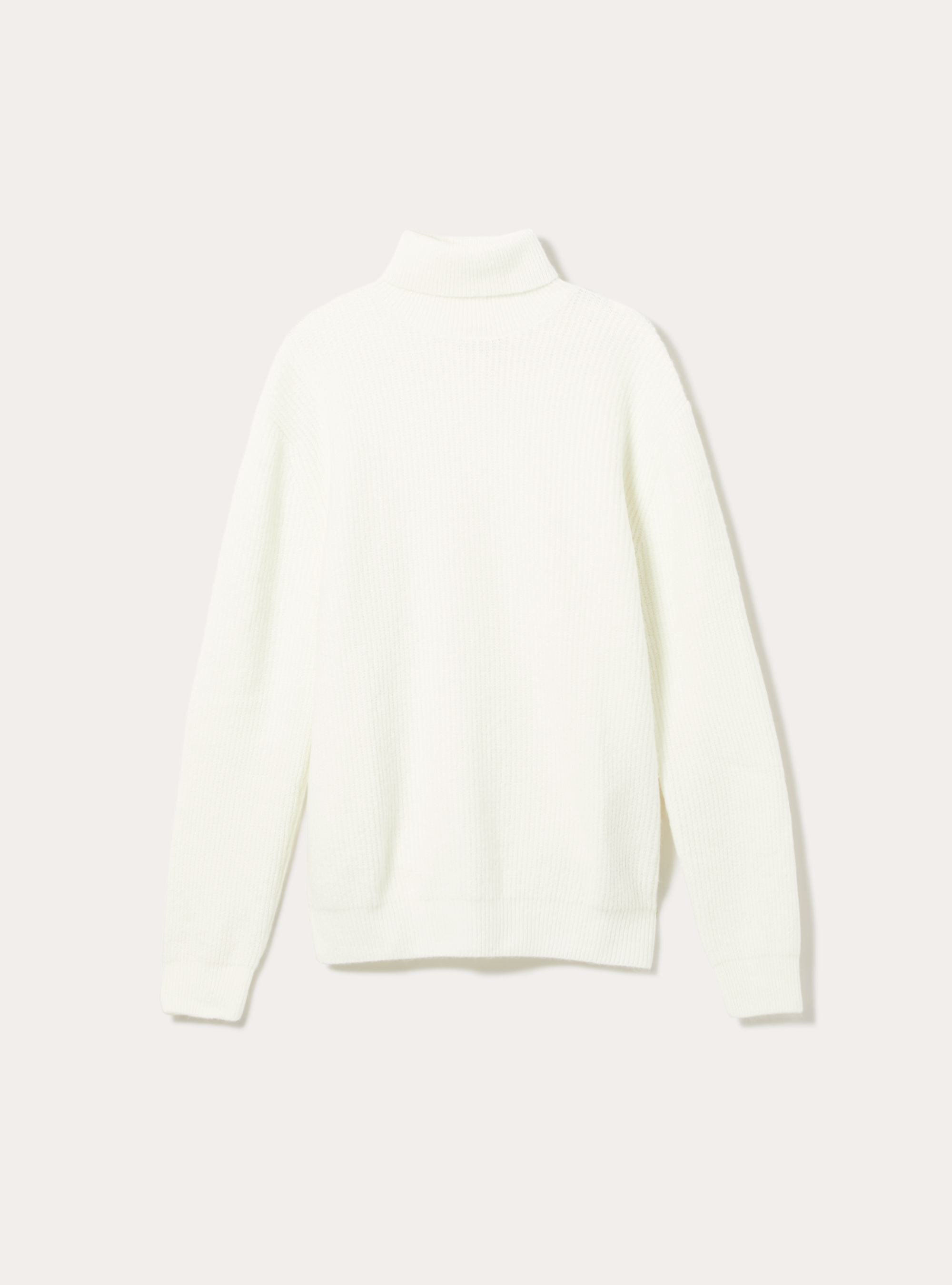 Maglia collo alto costa inglese, WH2 WHITE