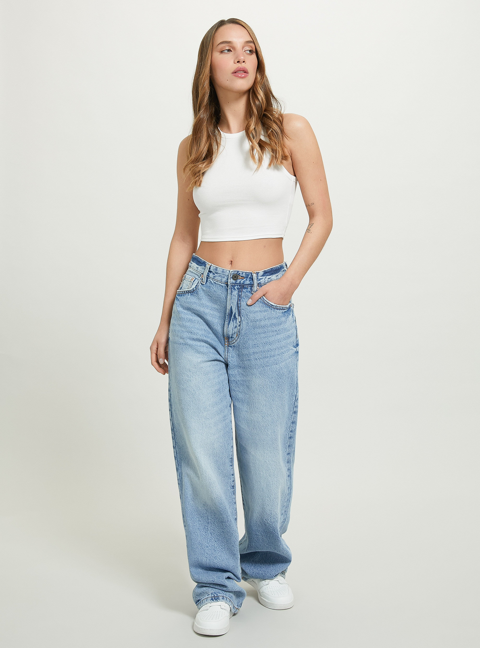 Jeans loose fit, D006 AZURE