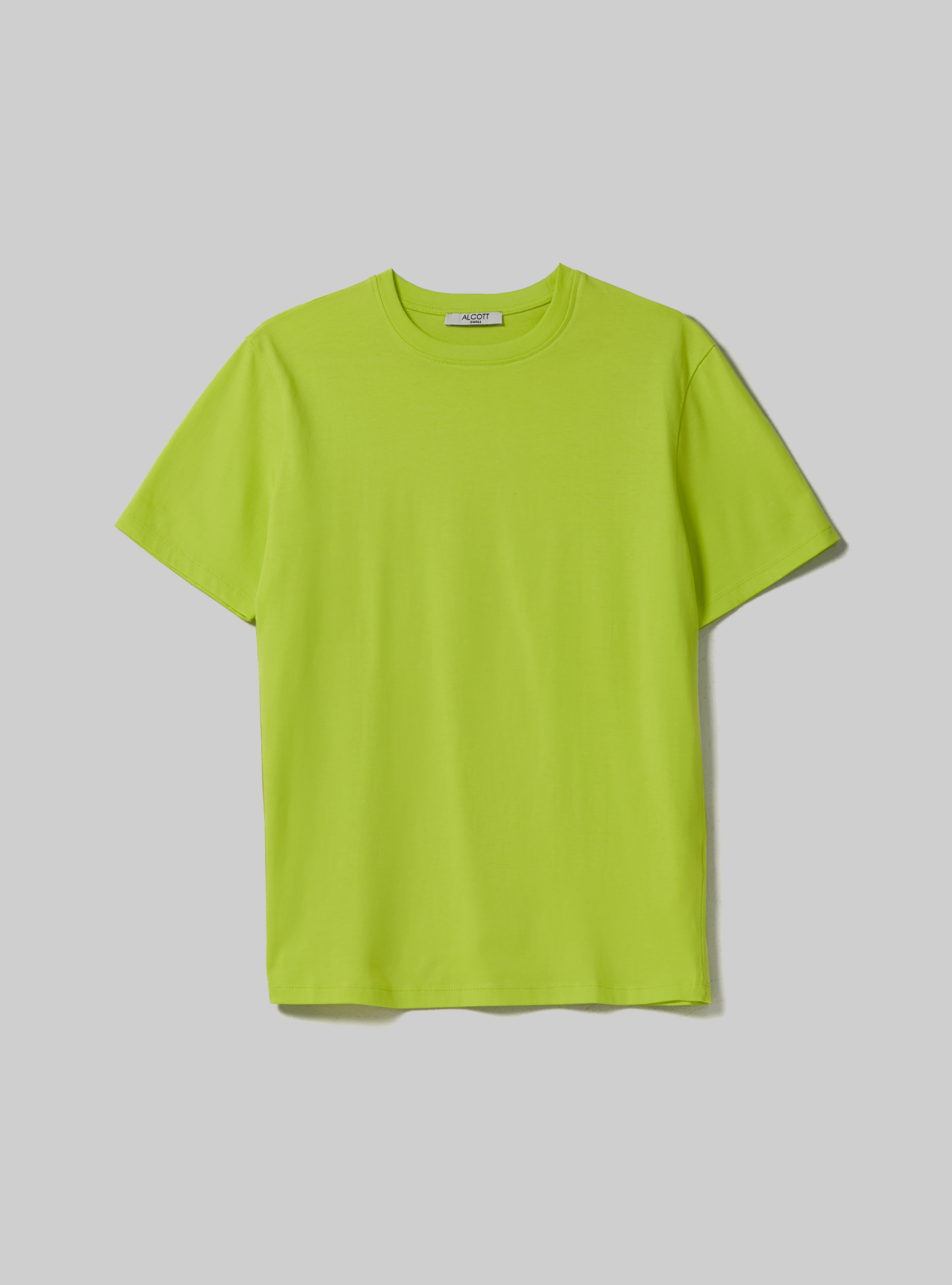 Cotton crew-neck T-shirt, GC3 ACID GREEN LIGHT