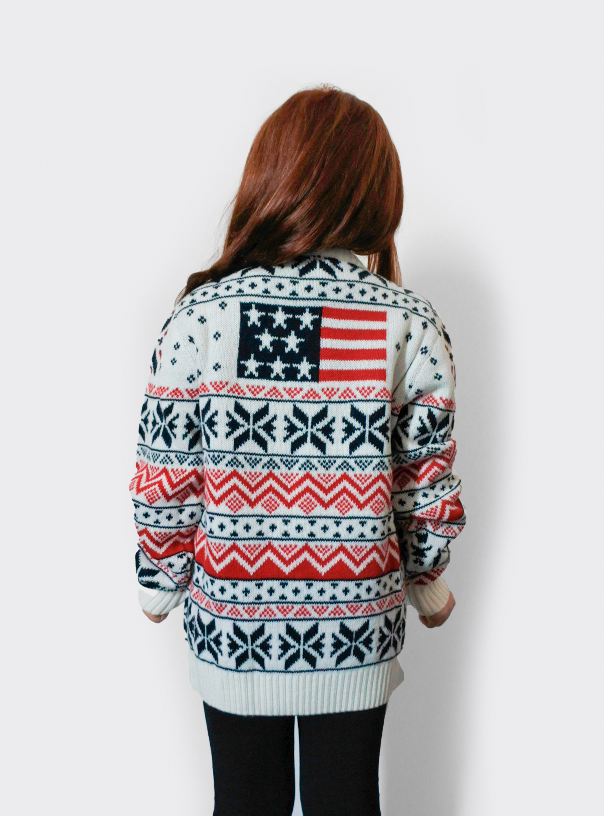 Mixed wool Christmas pullover for kid, BLUE NAVY