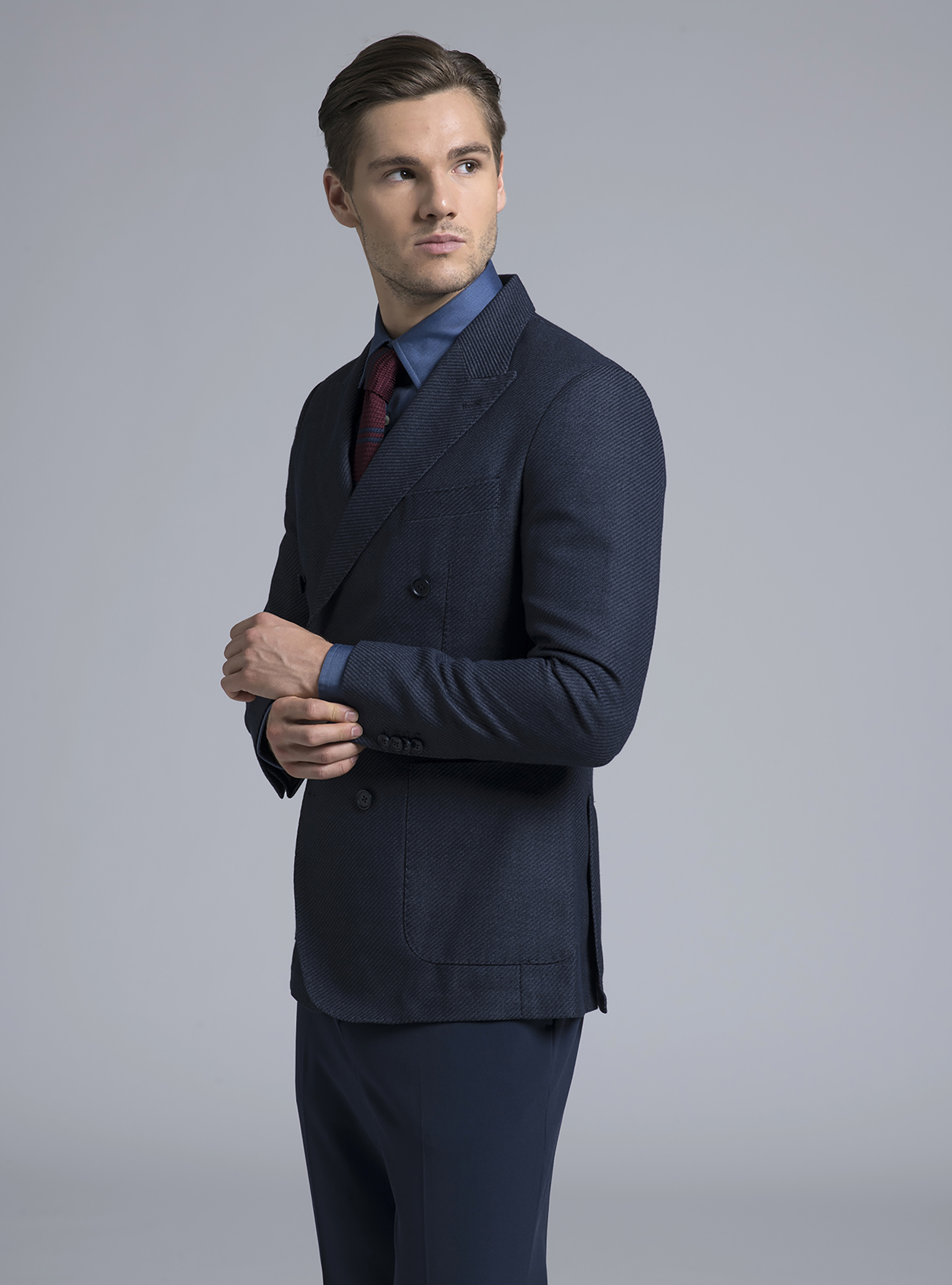 Giacca doppiopetto, BLU MARINO