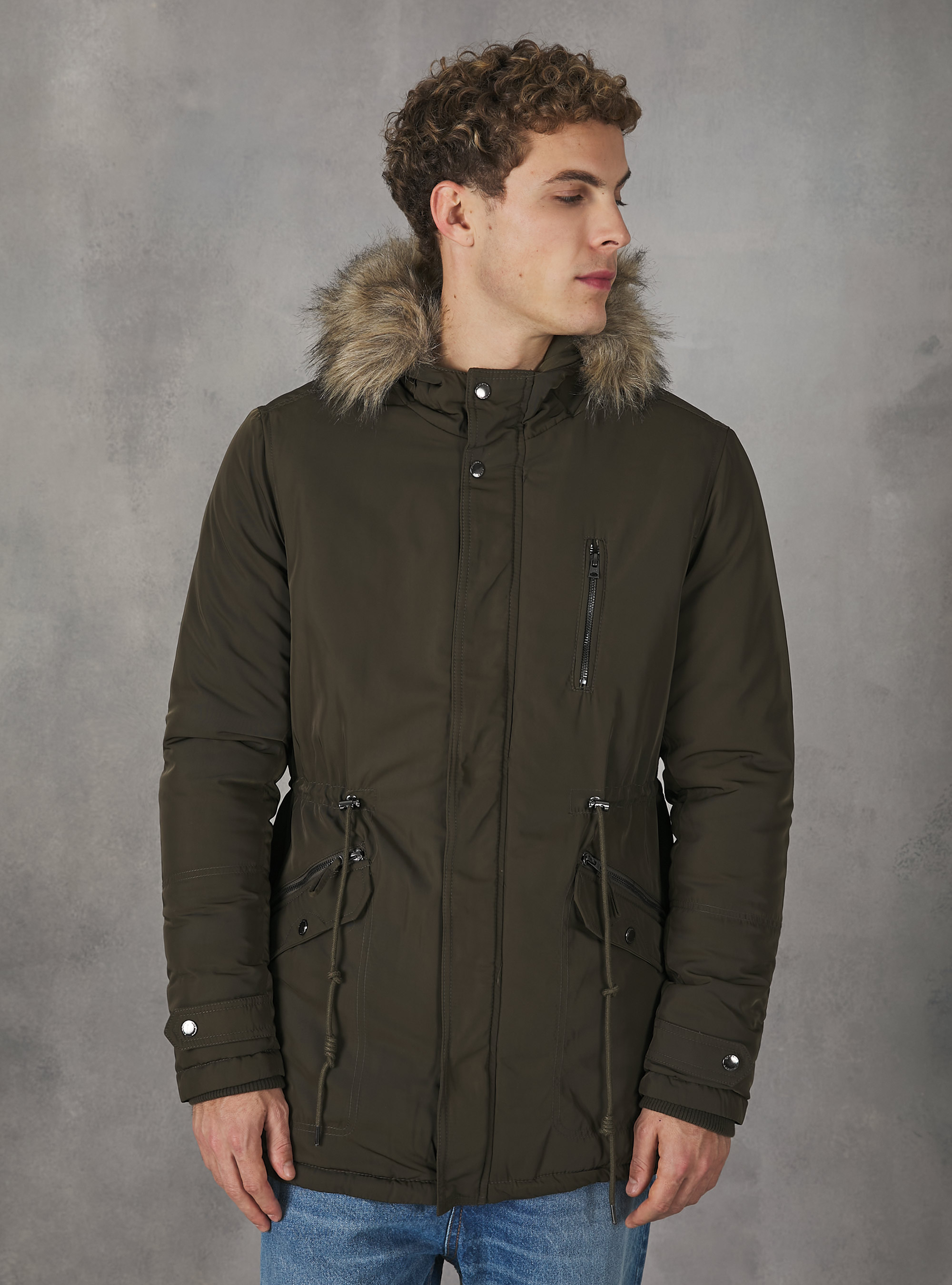 Hooded padded parka, CAQUI