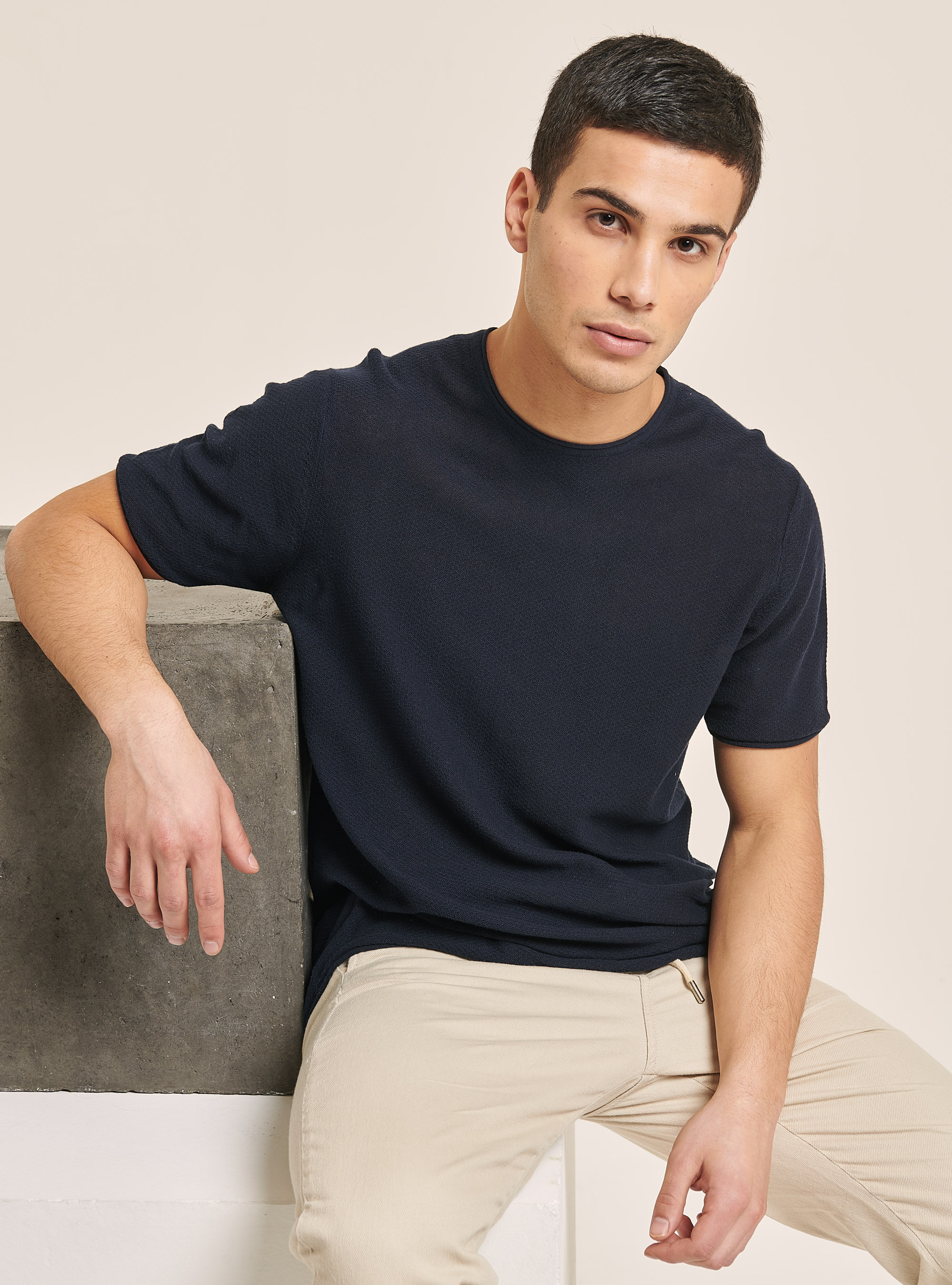 Lightweight roll neck pullover, C2254 BLUE