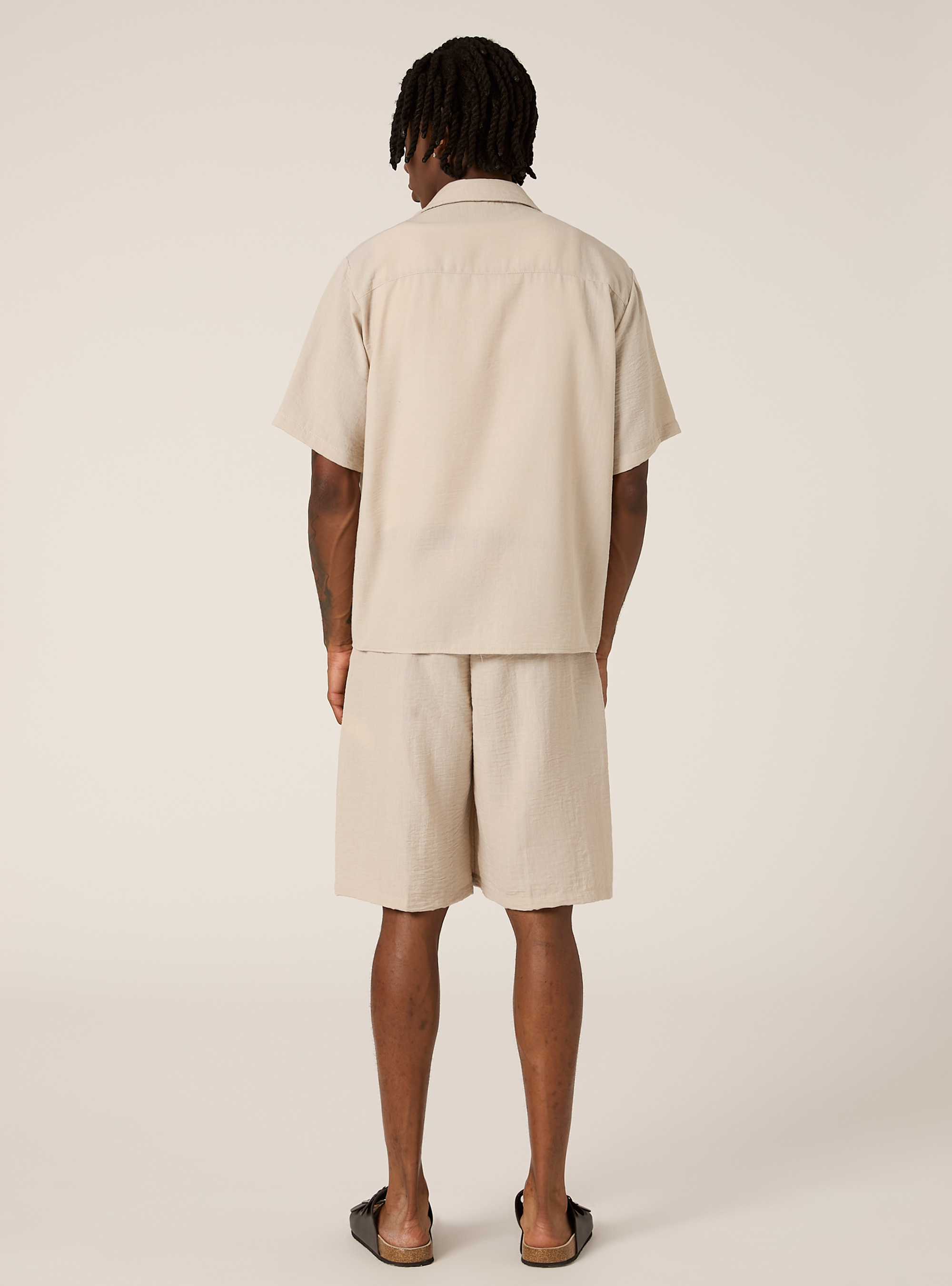 Chemise &agrave; manches courtes avec poche poitrine, BG2 BEIGE MEDIUM