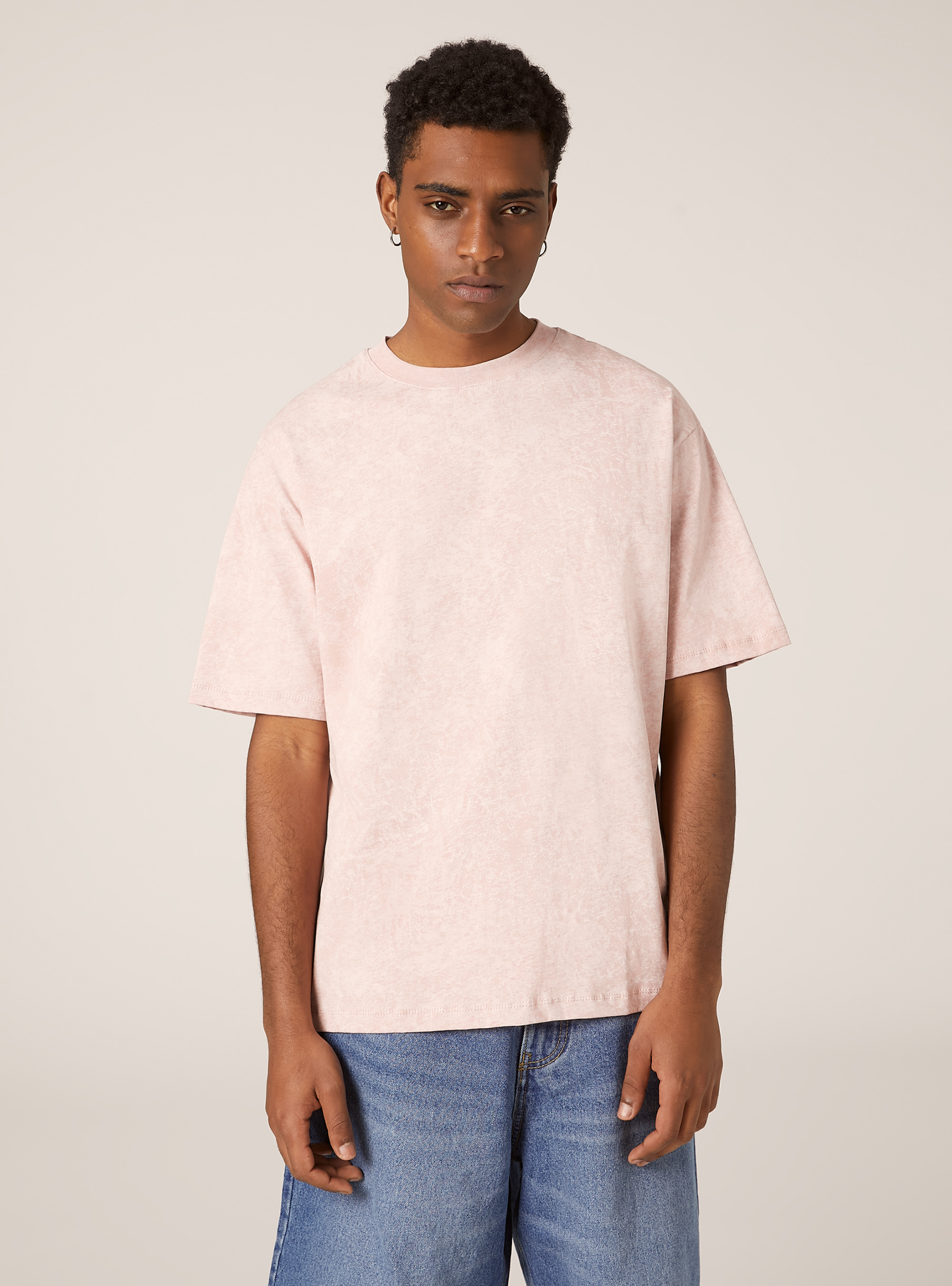 Marbled boxy fit t-shirt, PK3 PINK LIGHT