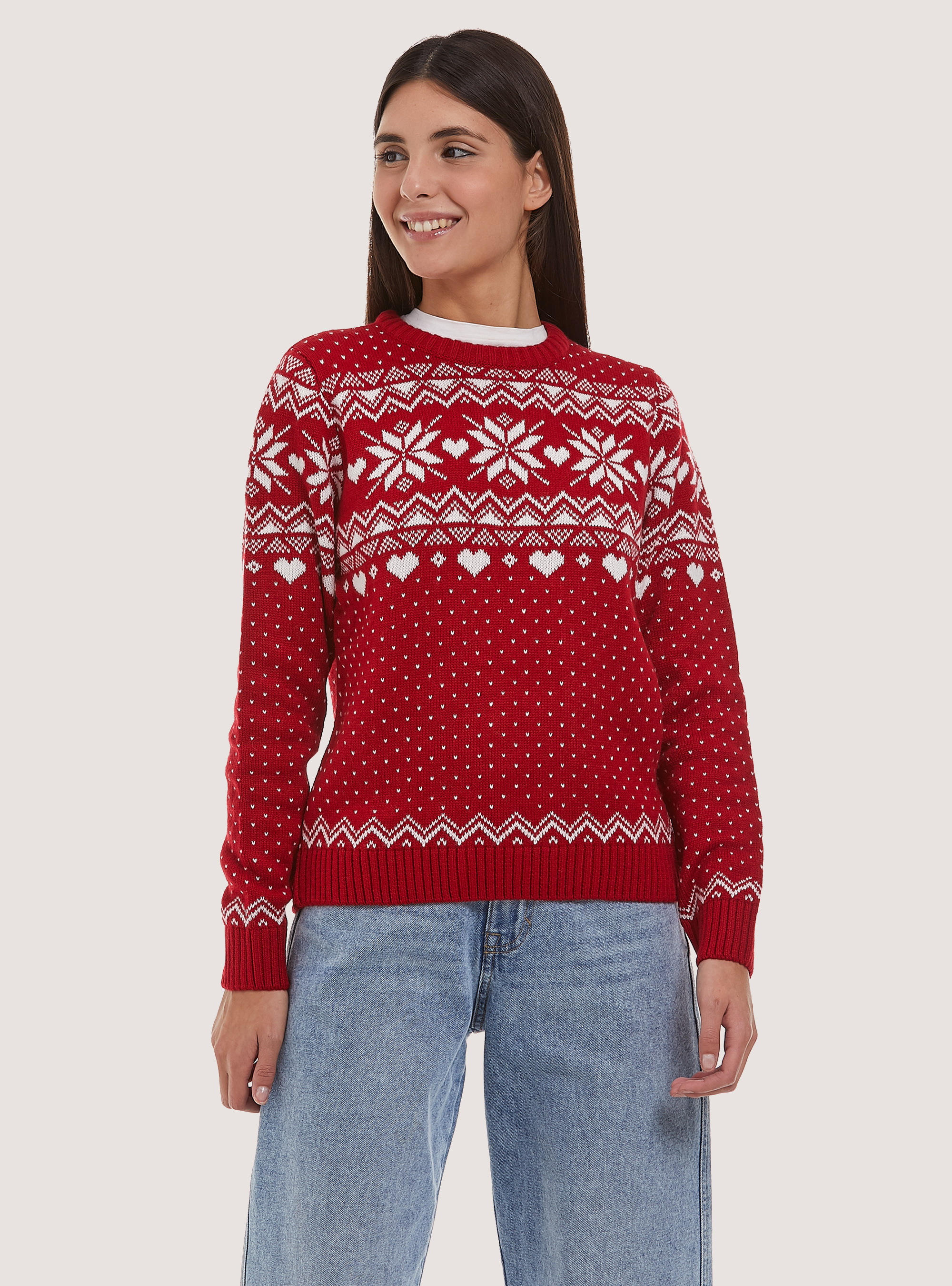 Christmas Family Collection Pullover, RD2 RED MEDIUM