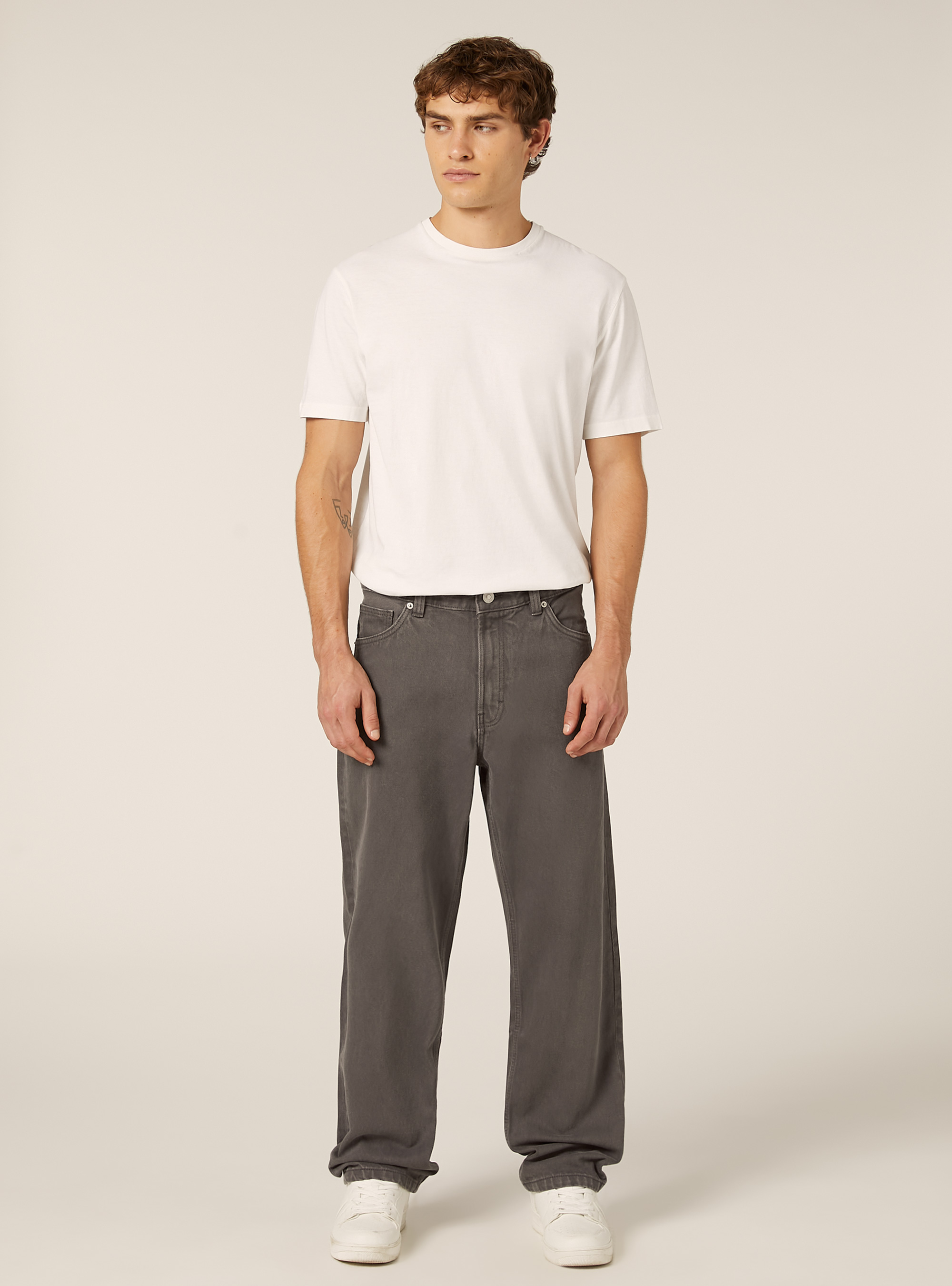 Tapered fit trousers, GY1 GREY DARK